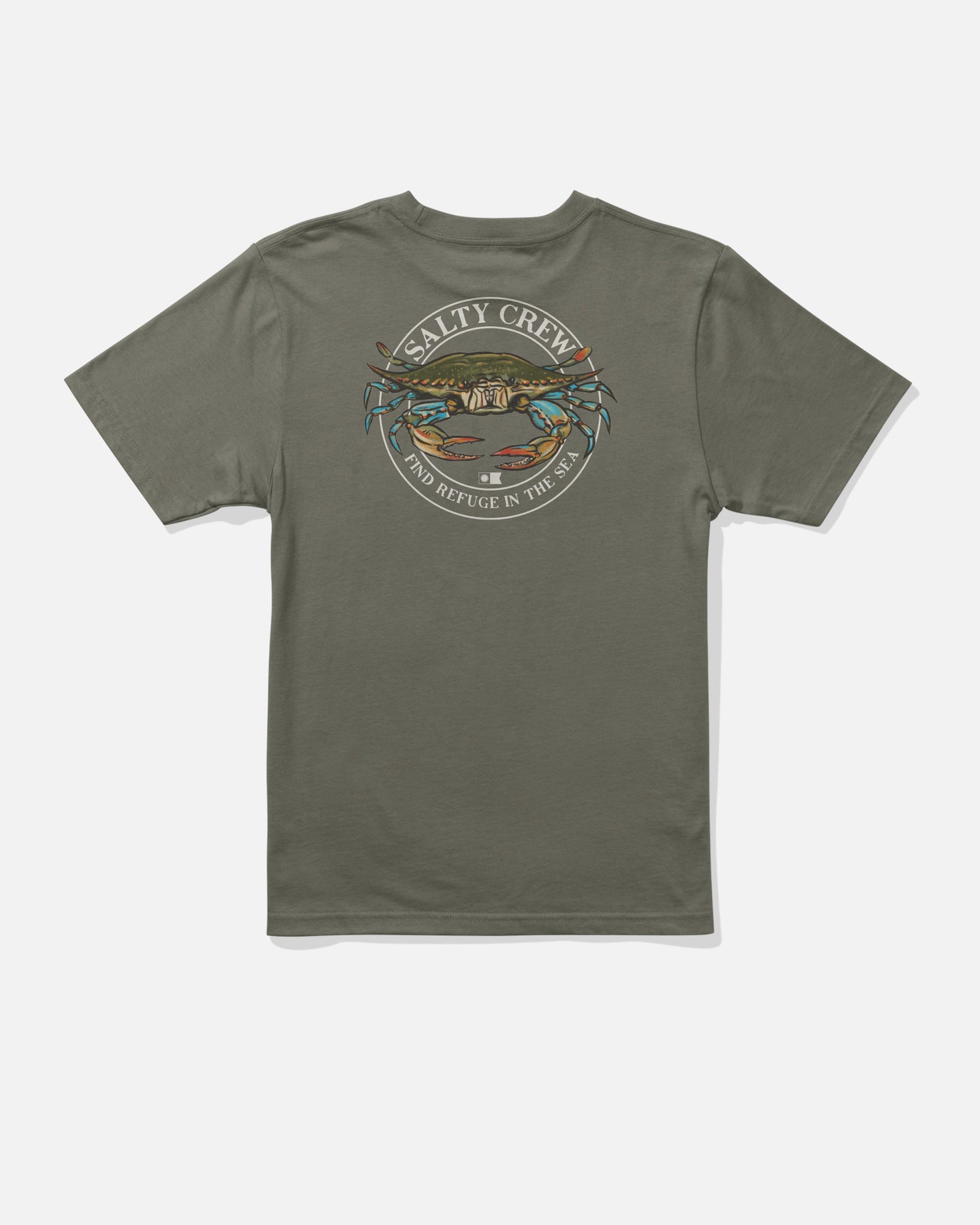 Back view of the Jimmy Boys Tee - Dusty Olive. 
