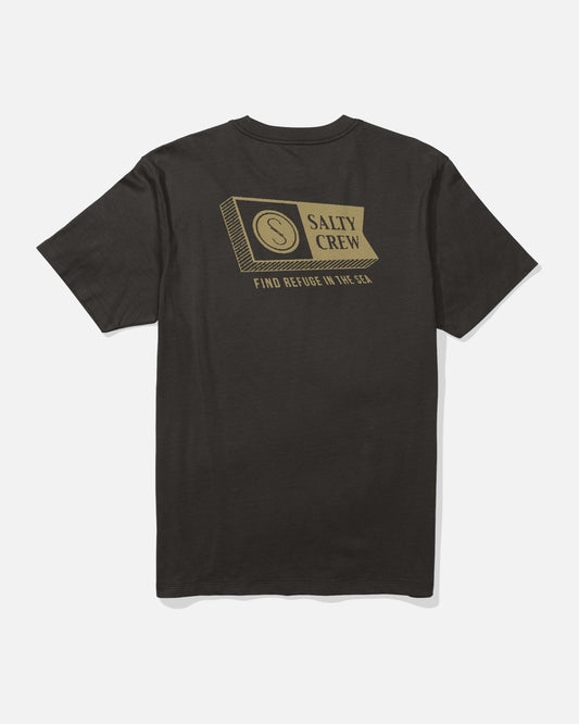 back view of Alphabet Premium Tee - Black