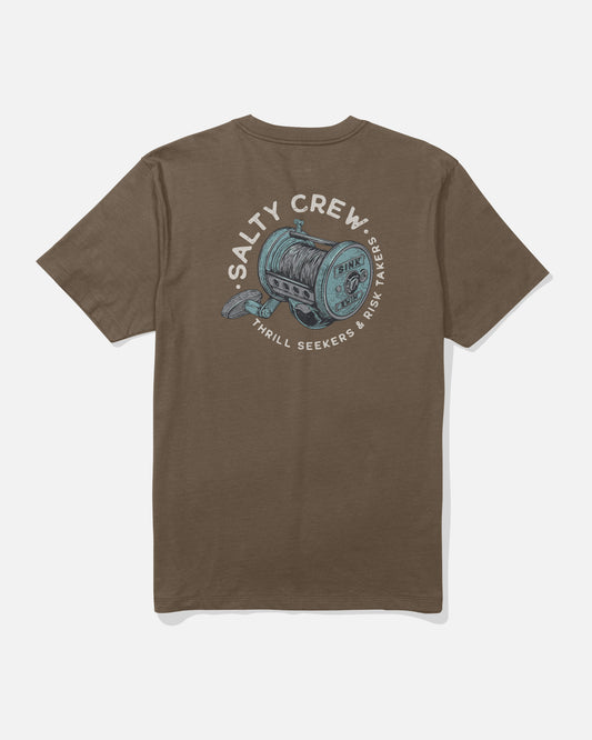 back view of Reel Good Premium Tee - Teak