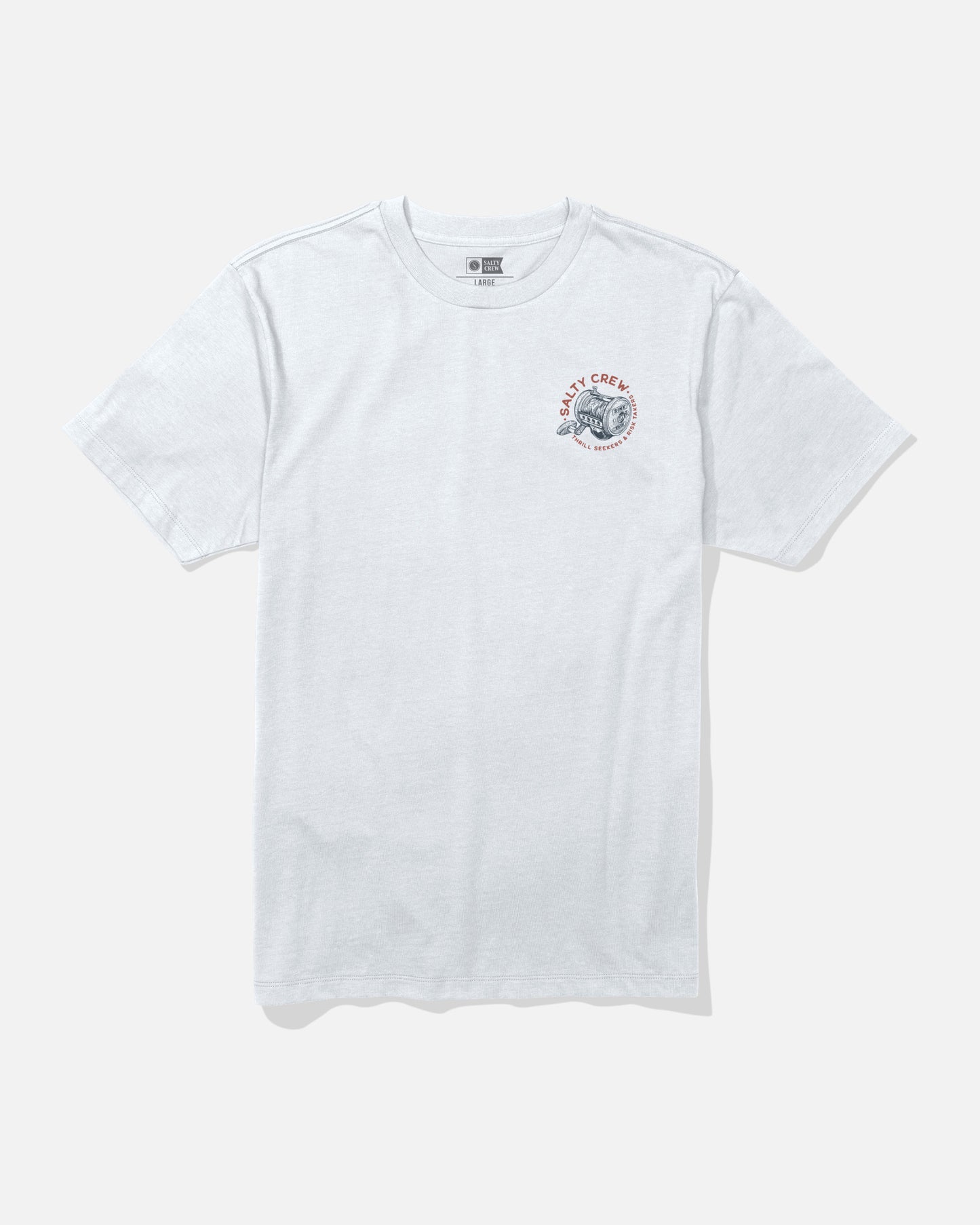 front view of Reel Good Premium Tee - White