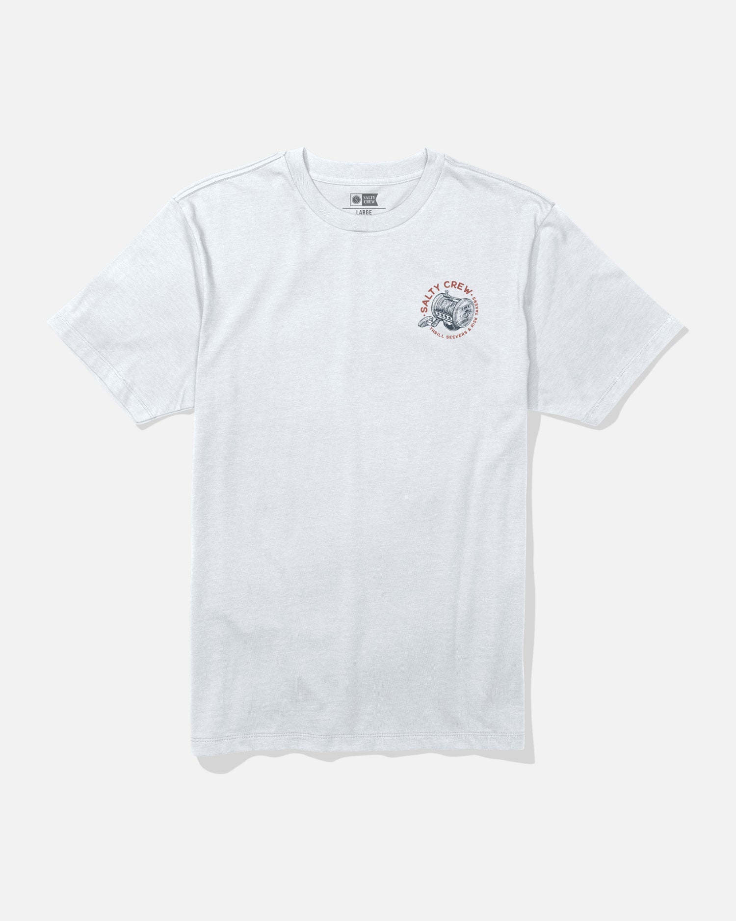 front view of Reel Good Premium Tee - White