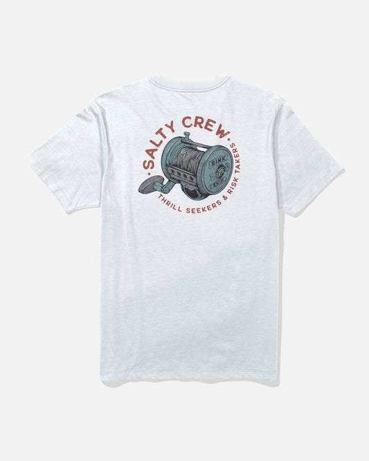 back view of Reel Good Premium Tee - White