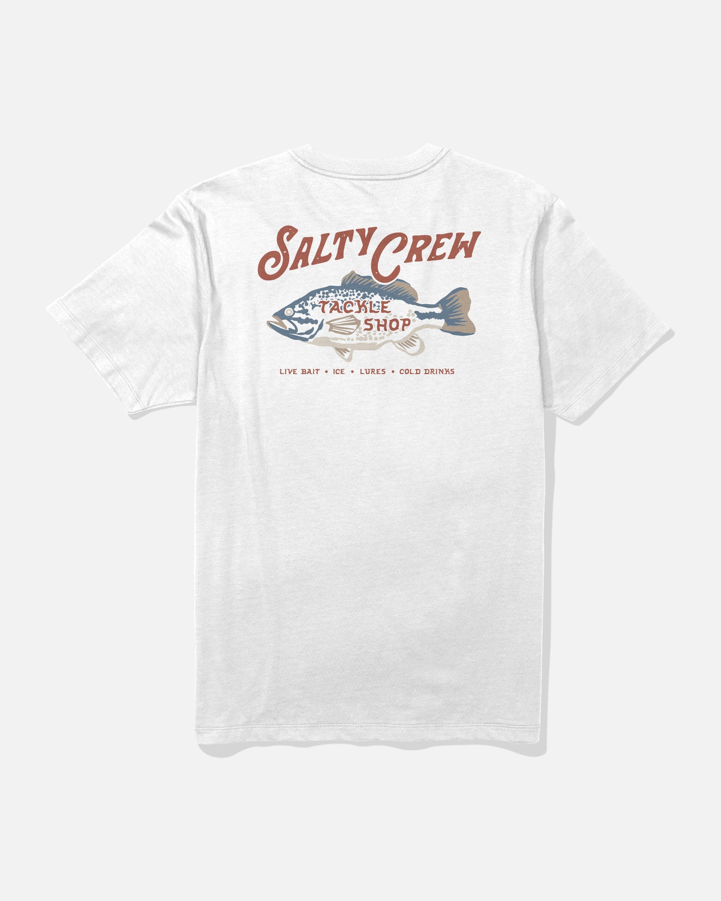 back view of Tackle Shop Premium Tee - White