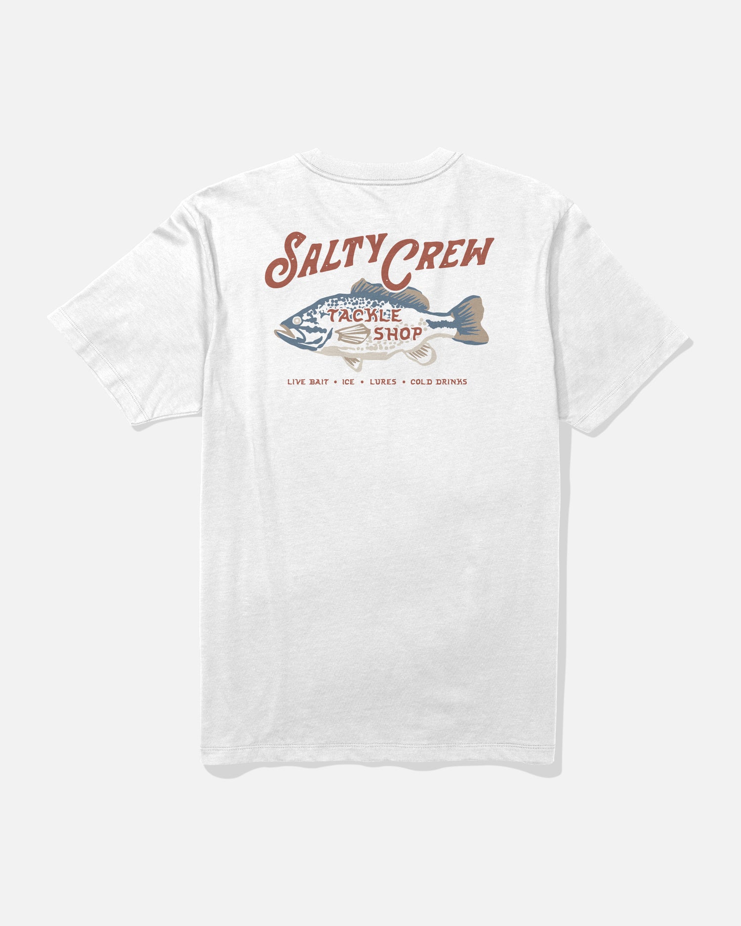 back view of Tackle Shop Premium Tee - White