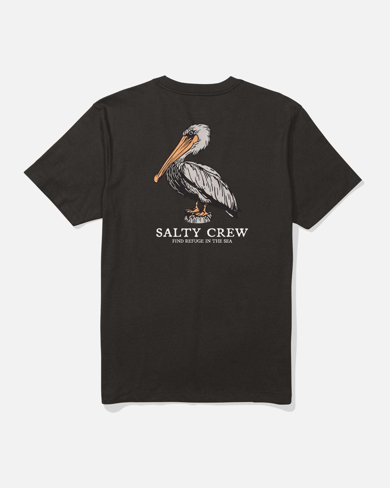 back view of Perched Premium Tee  - Black