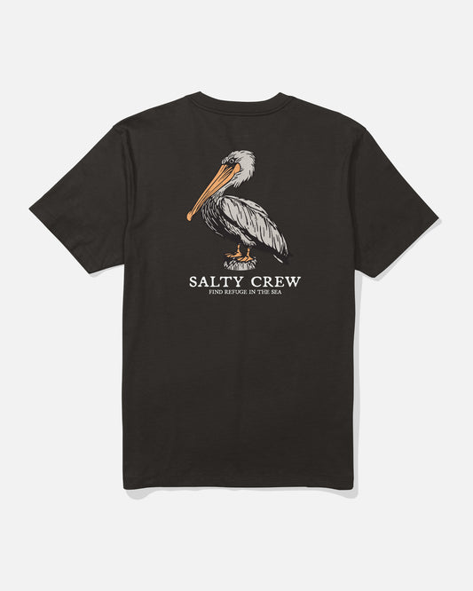 back view of Perched Premium Tee  - Black
