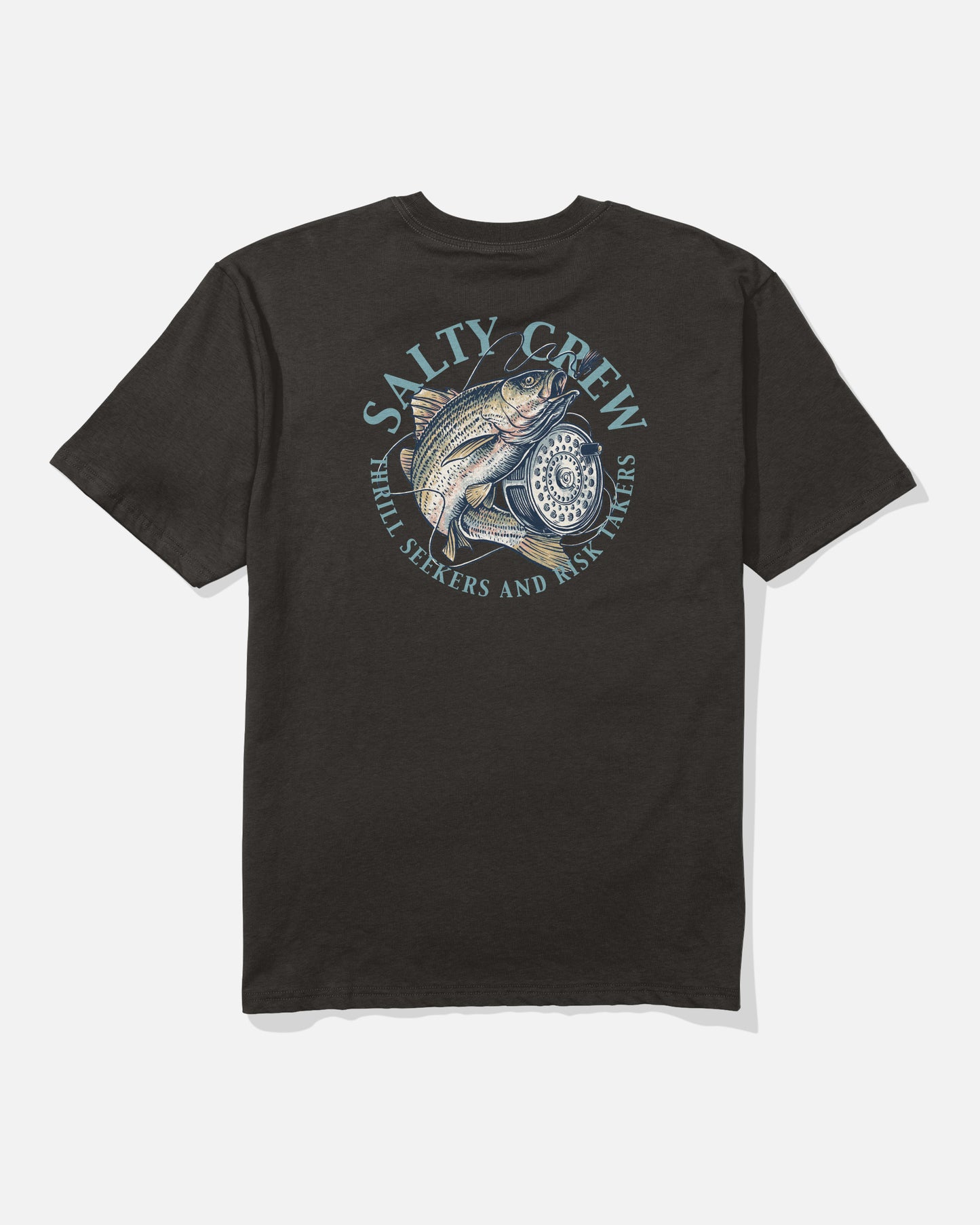 back view of Reel Fly Classic Tee - Black