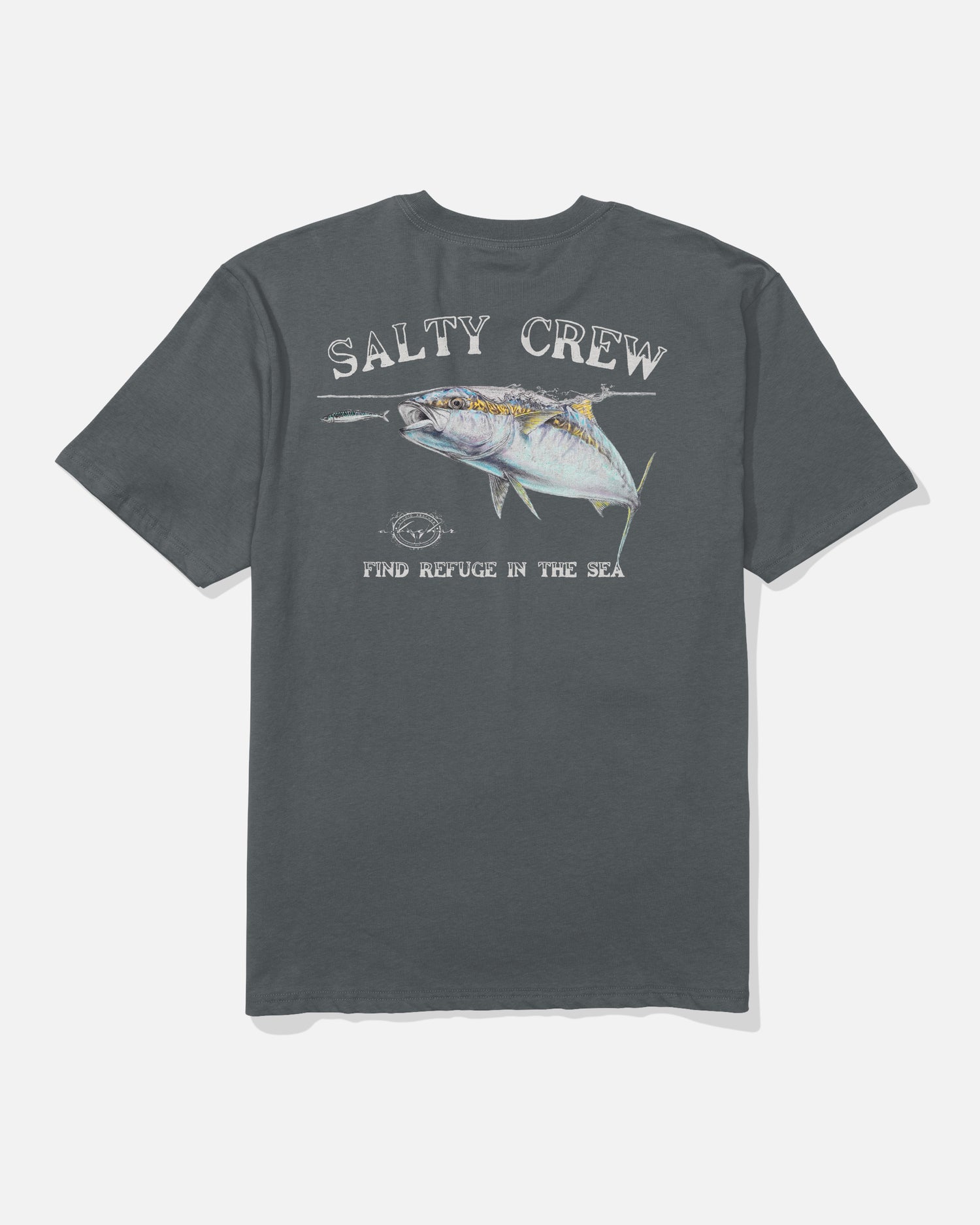 Back view of the Surface Classic Tee - Charcoal. 