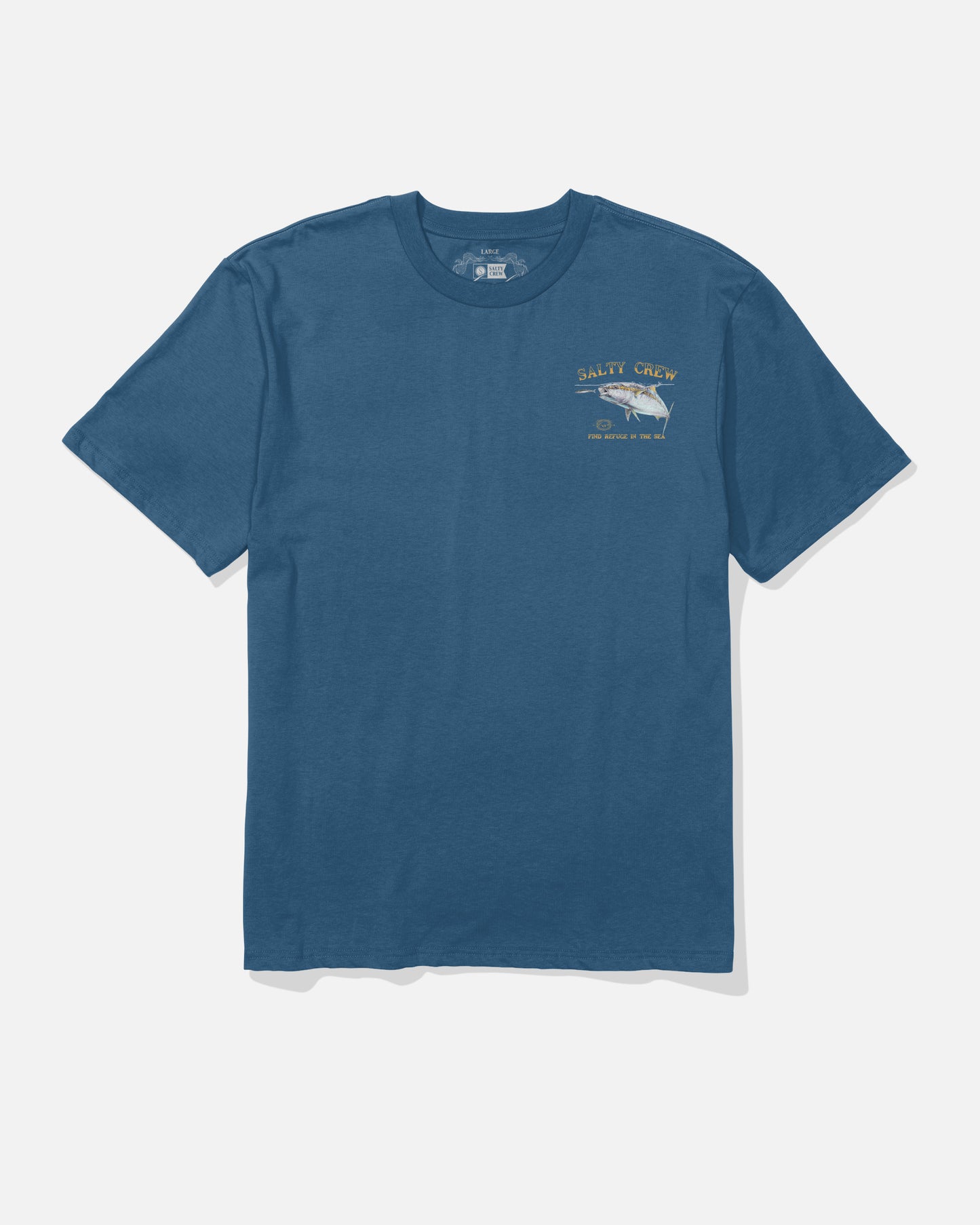 Front view of the Surface Classic Tee - Cast Blue. 