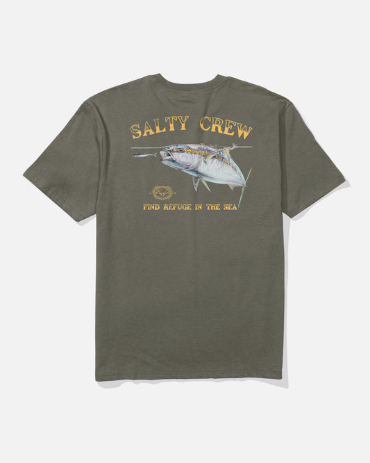 back view of Surface Classic Tee - Dusty Olive