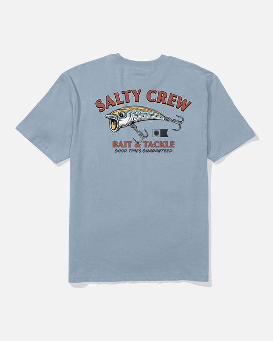 back view of Snag It Classic Tee - Blue Fog