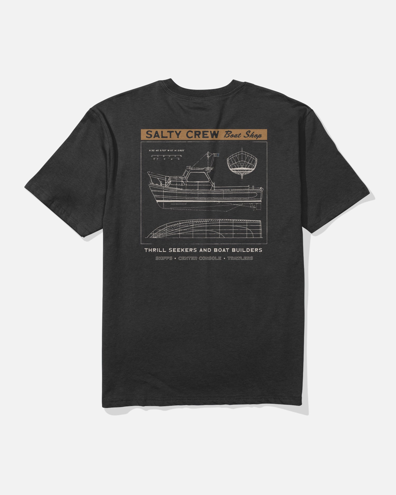 back view of Boat Shop Classic Tee - Black