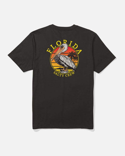 back view of Florida Perched Premium Tee - Black