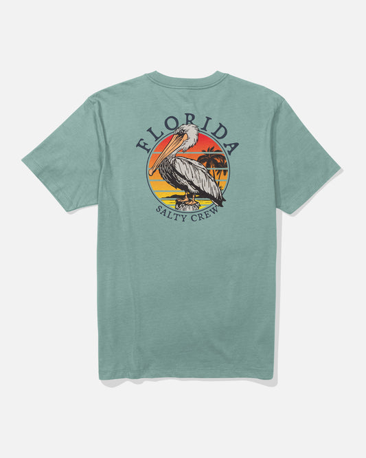 back view of Florida Perched Premium Tee - Mackerel