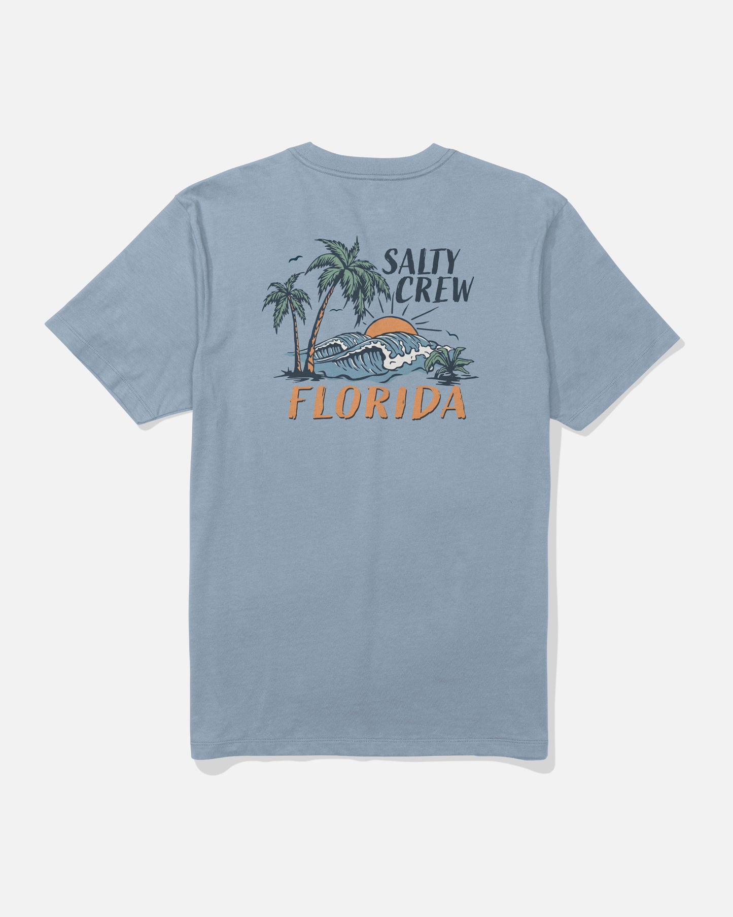 back view of Right Coast Premium Tee - Blue Fog