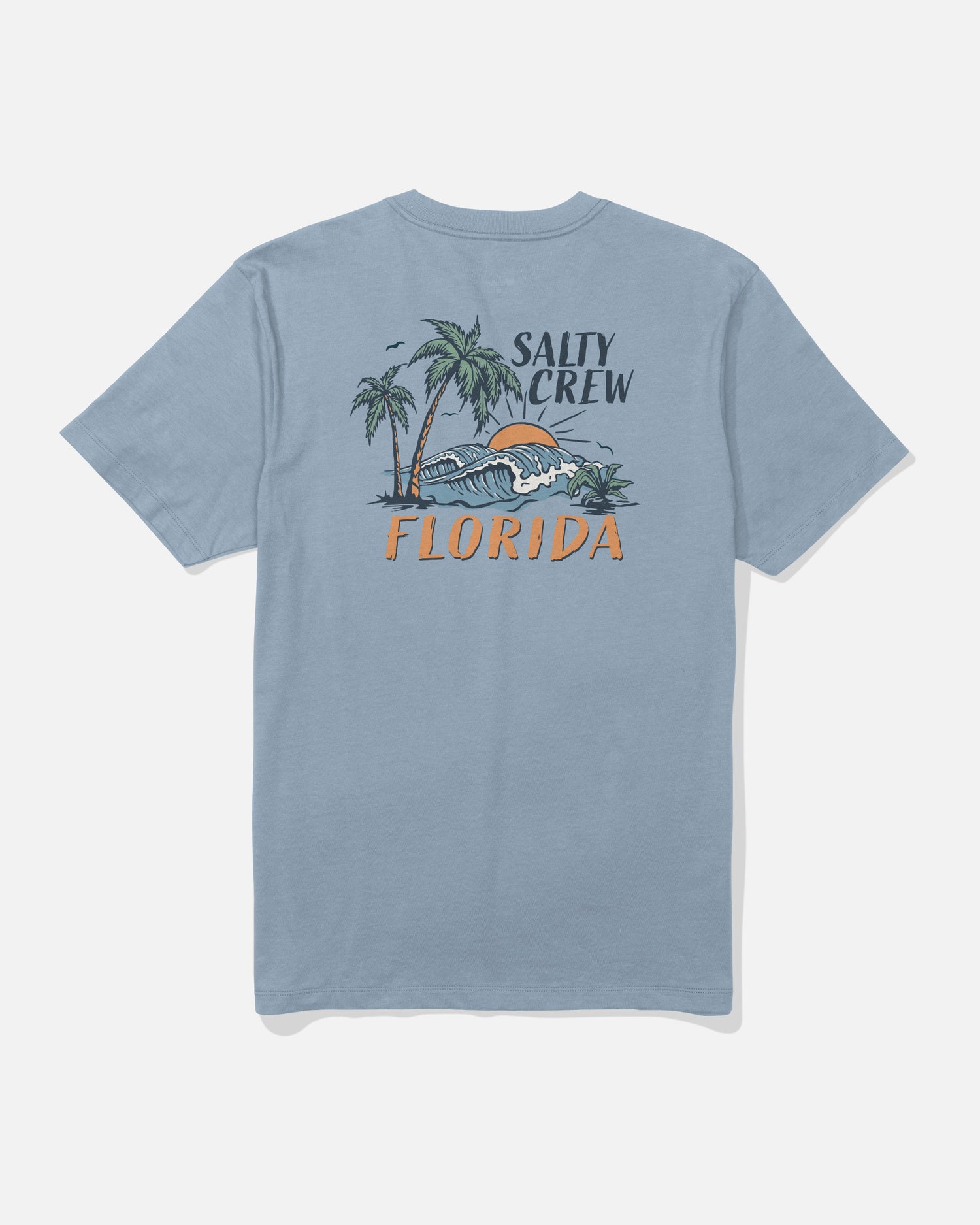 back view of Right Coast Premium Tee - Blue Fog