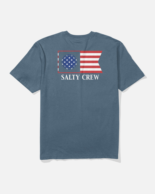 back view of Flagship America Classic Tee - Slate
