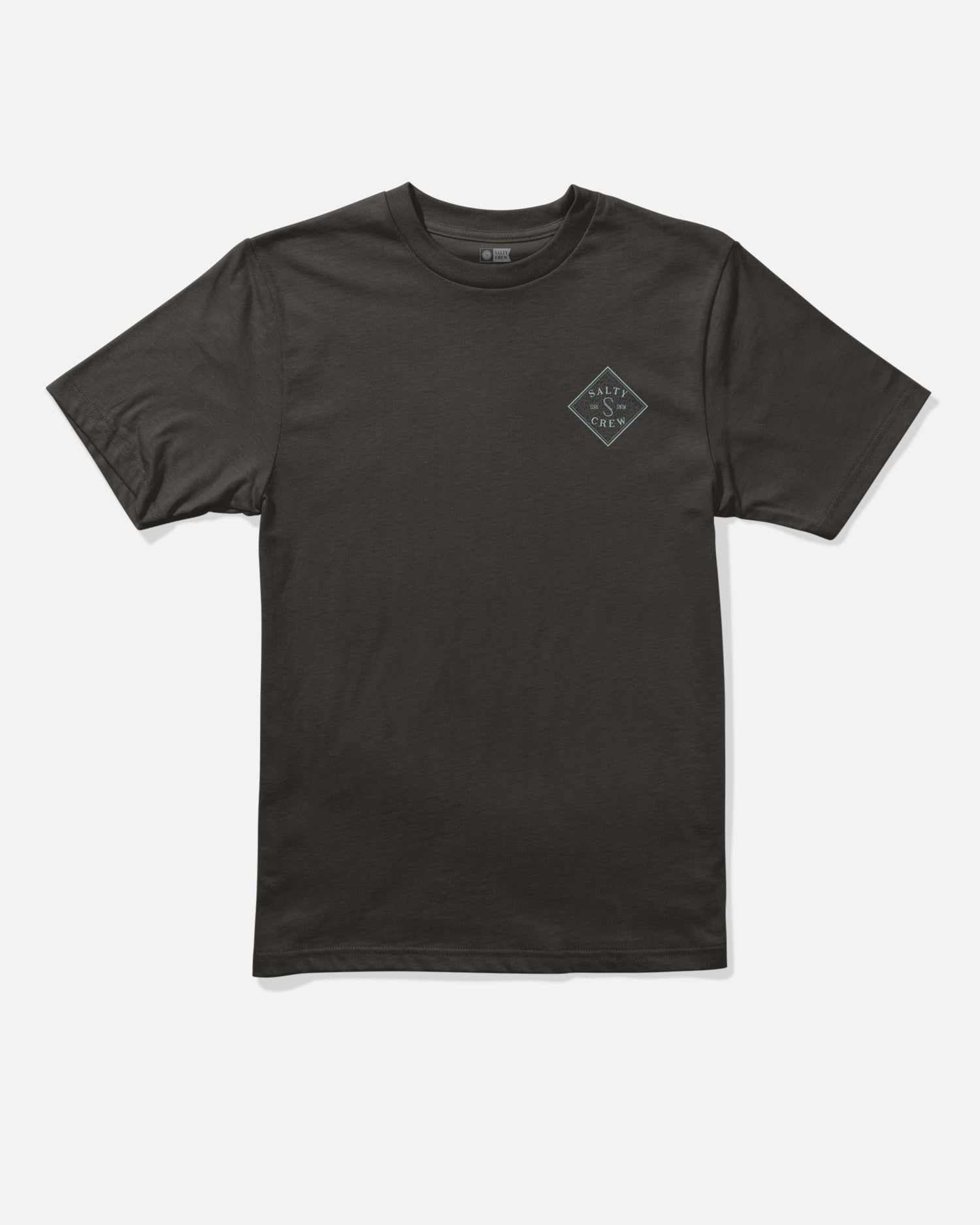 Front view of the Tippet Fill Boys Tee - Black. 