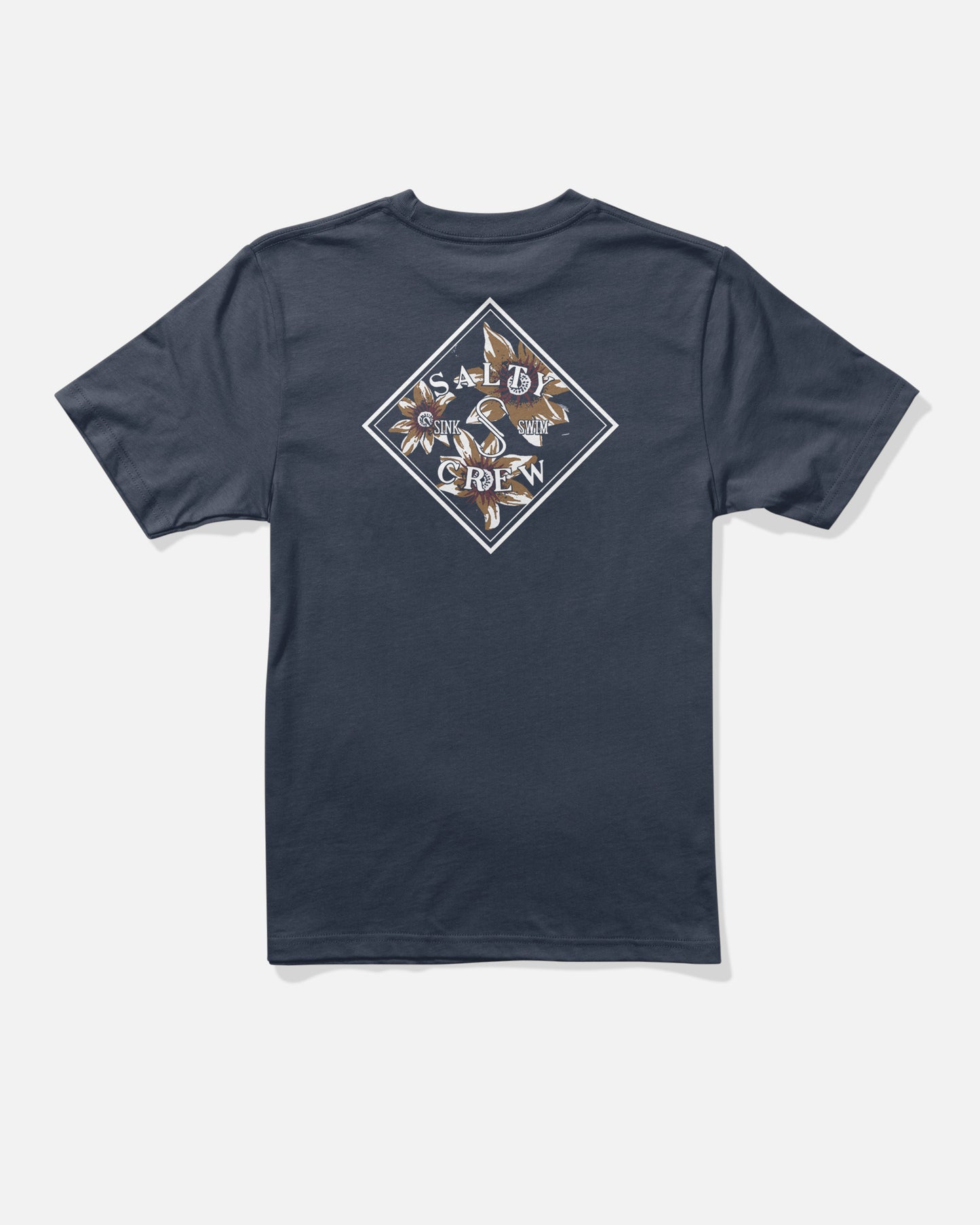 Back view of the Tippet Fill Boys Tee - Navy. 