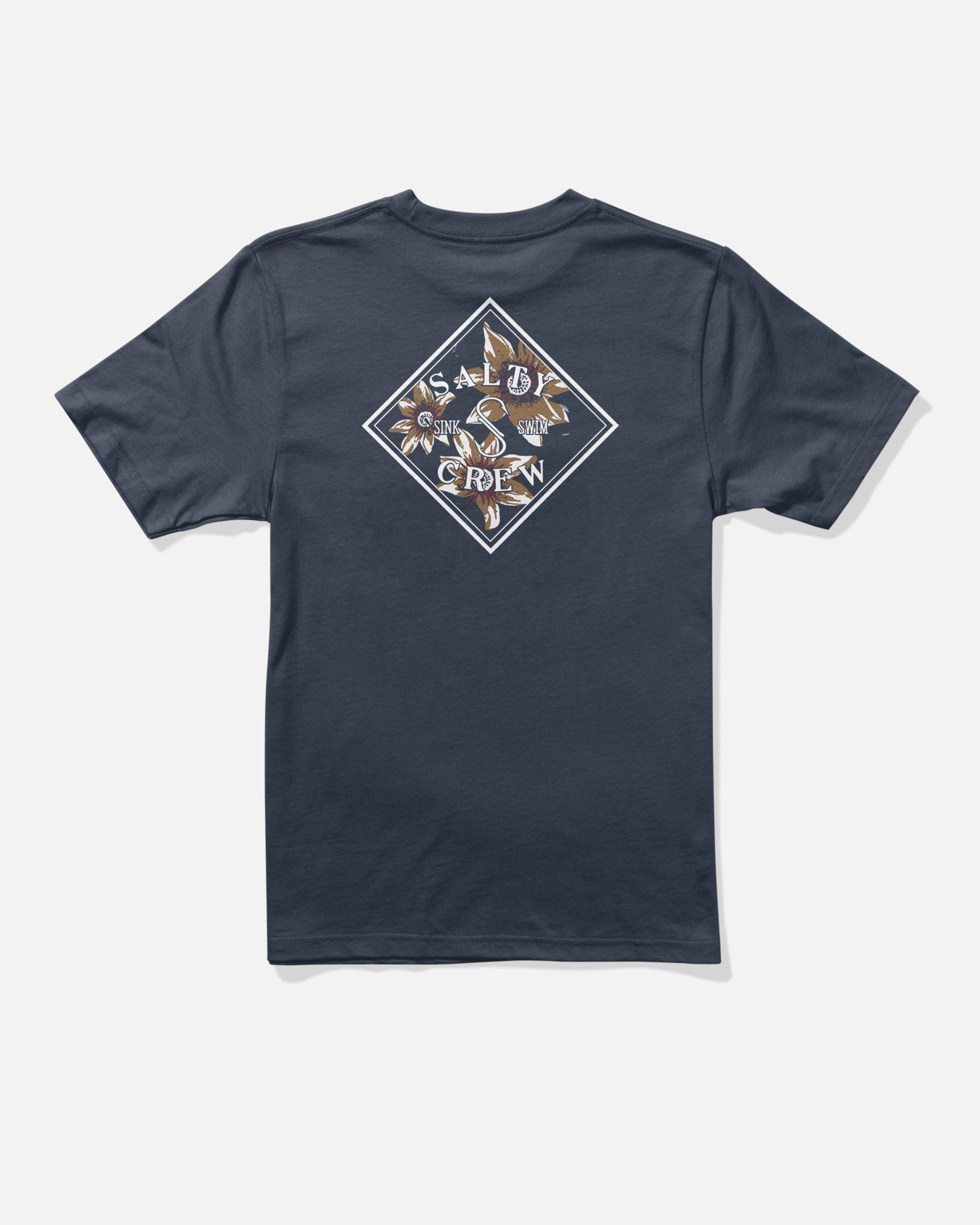 Back view of the Tippet Fill Boys Tee - Navy. 