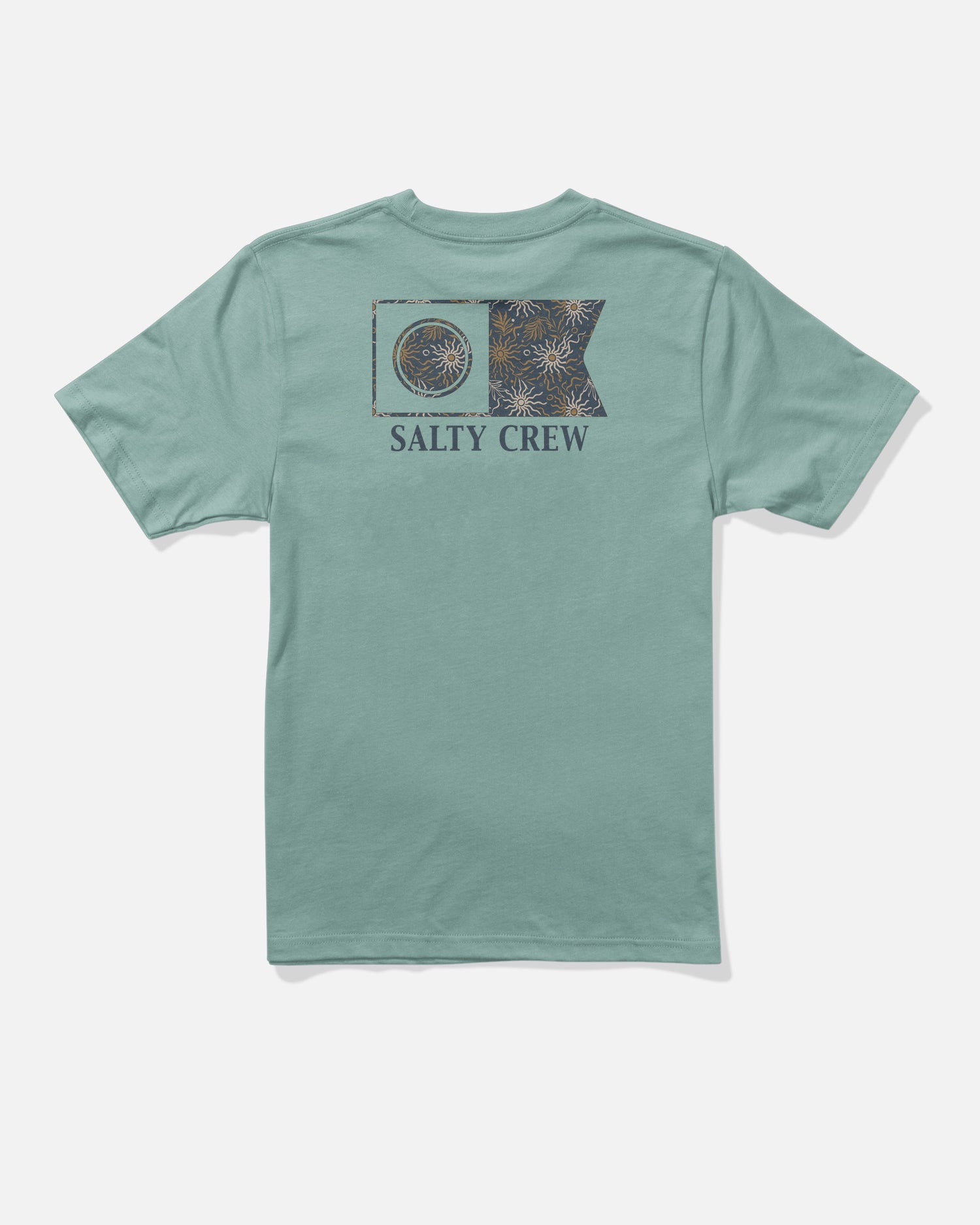 Back view of the Flagship Fill Boys Tee - Mackerel. 