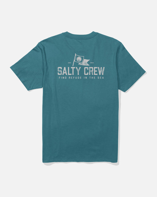back view of Flag Day Tee - Hydro