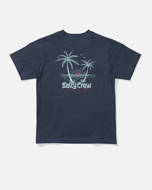Back view of the Viewpoint Toddler Tee - Navy. 