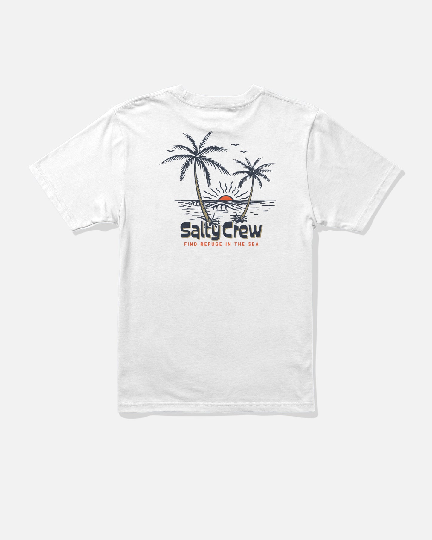 Back view of the Viewpoint Boys Tee - White. 