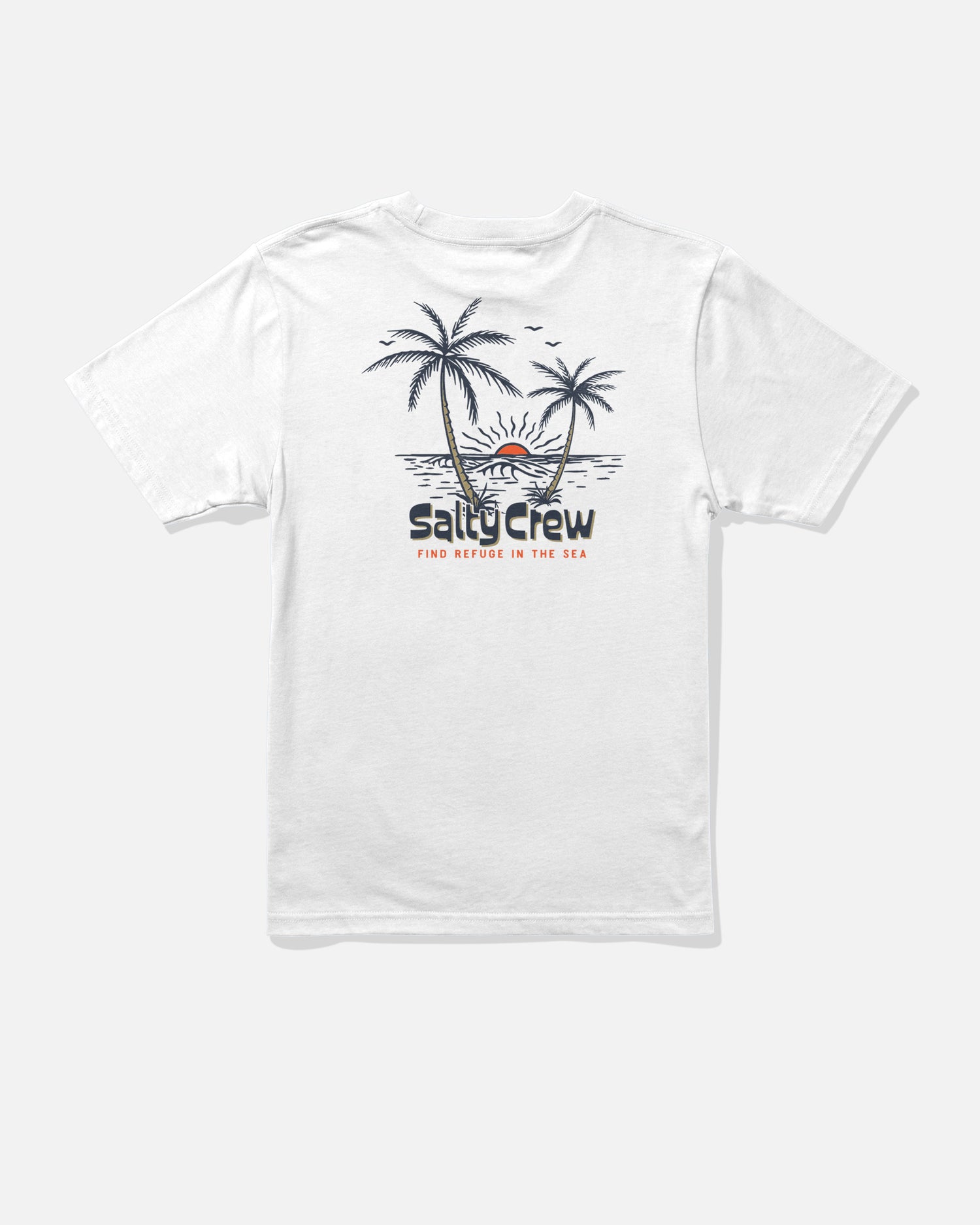 Back view of the Viewpoint Boys Tee - White. 