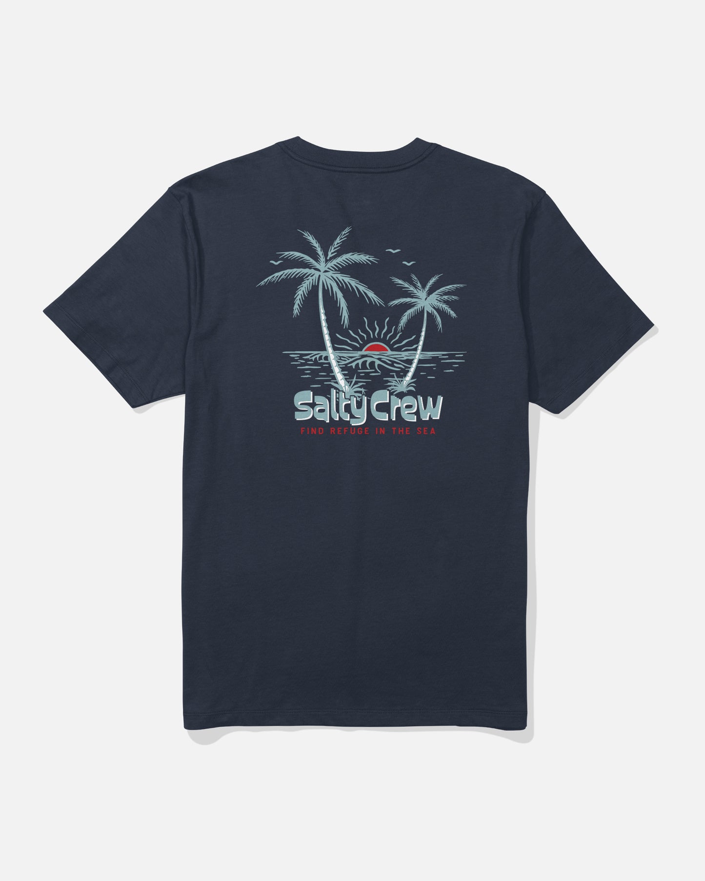 Back view of the Viewpoint Tee - Navy. 
