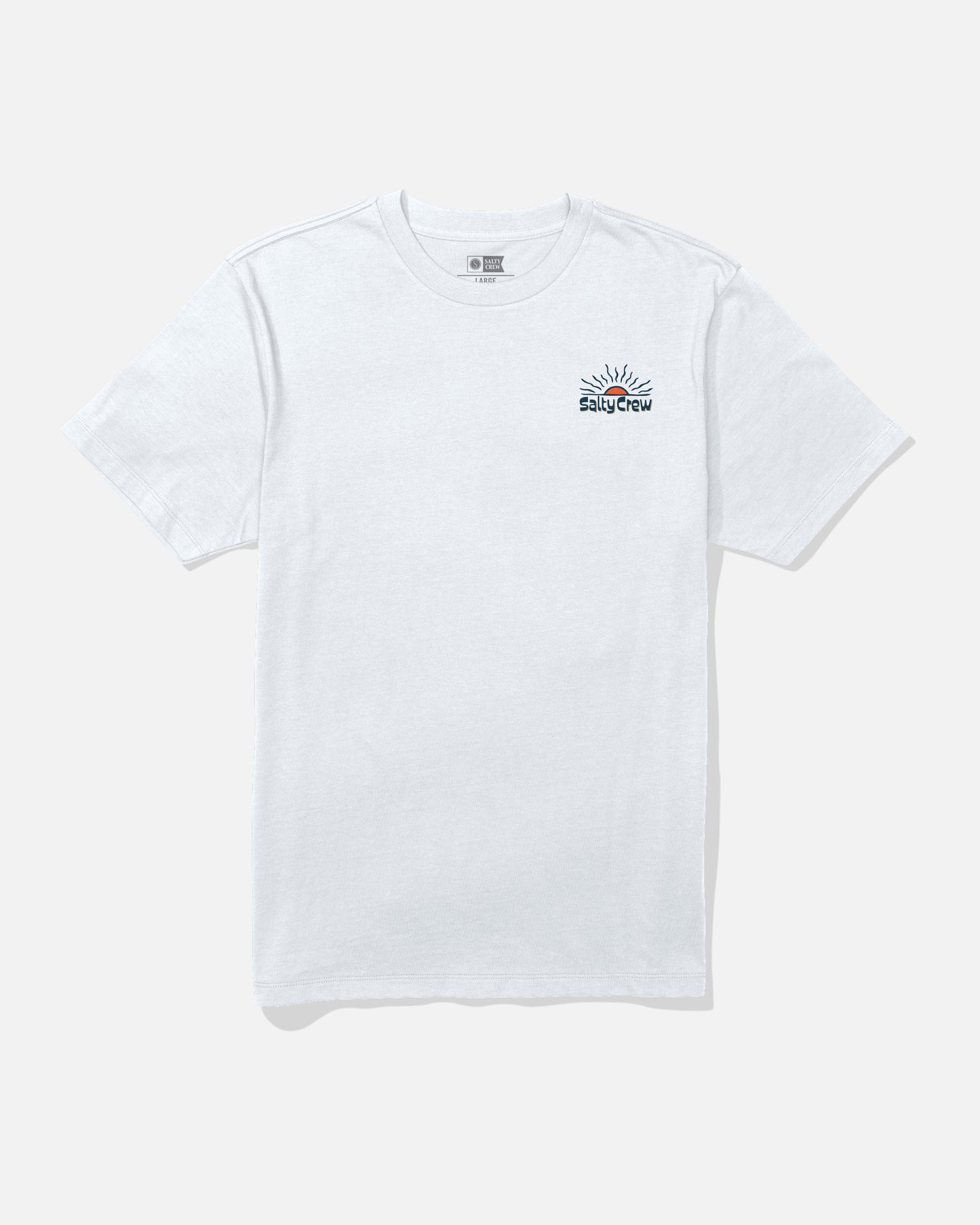 Front view of the Viewpoint Tee - White. 