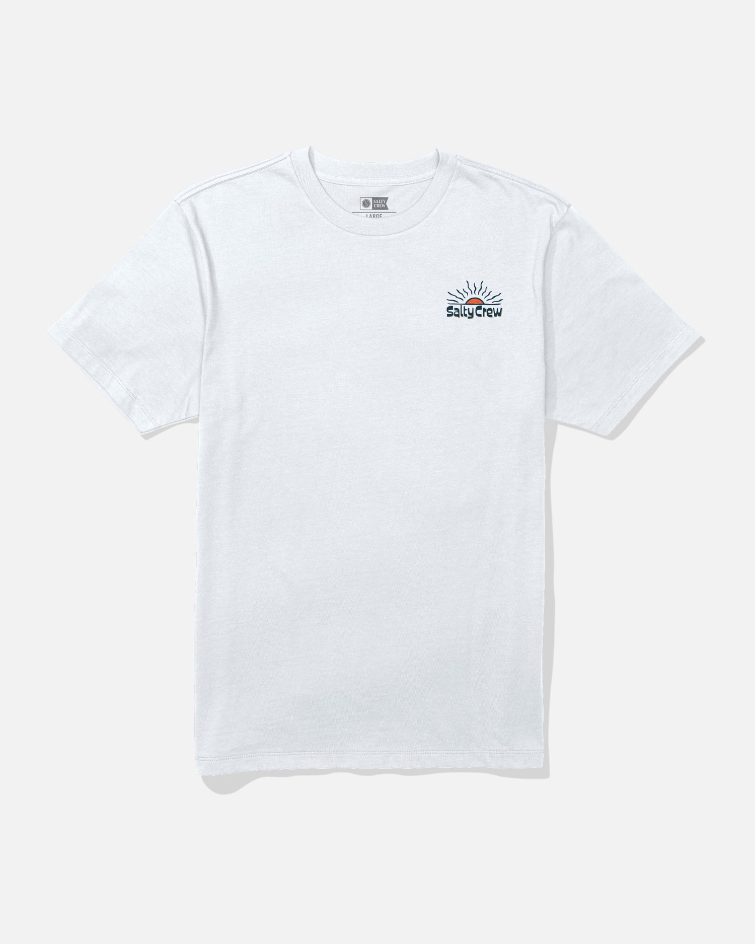 Front view of the Viewpoint Tee - White. 