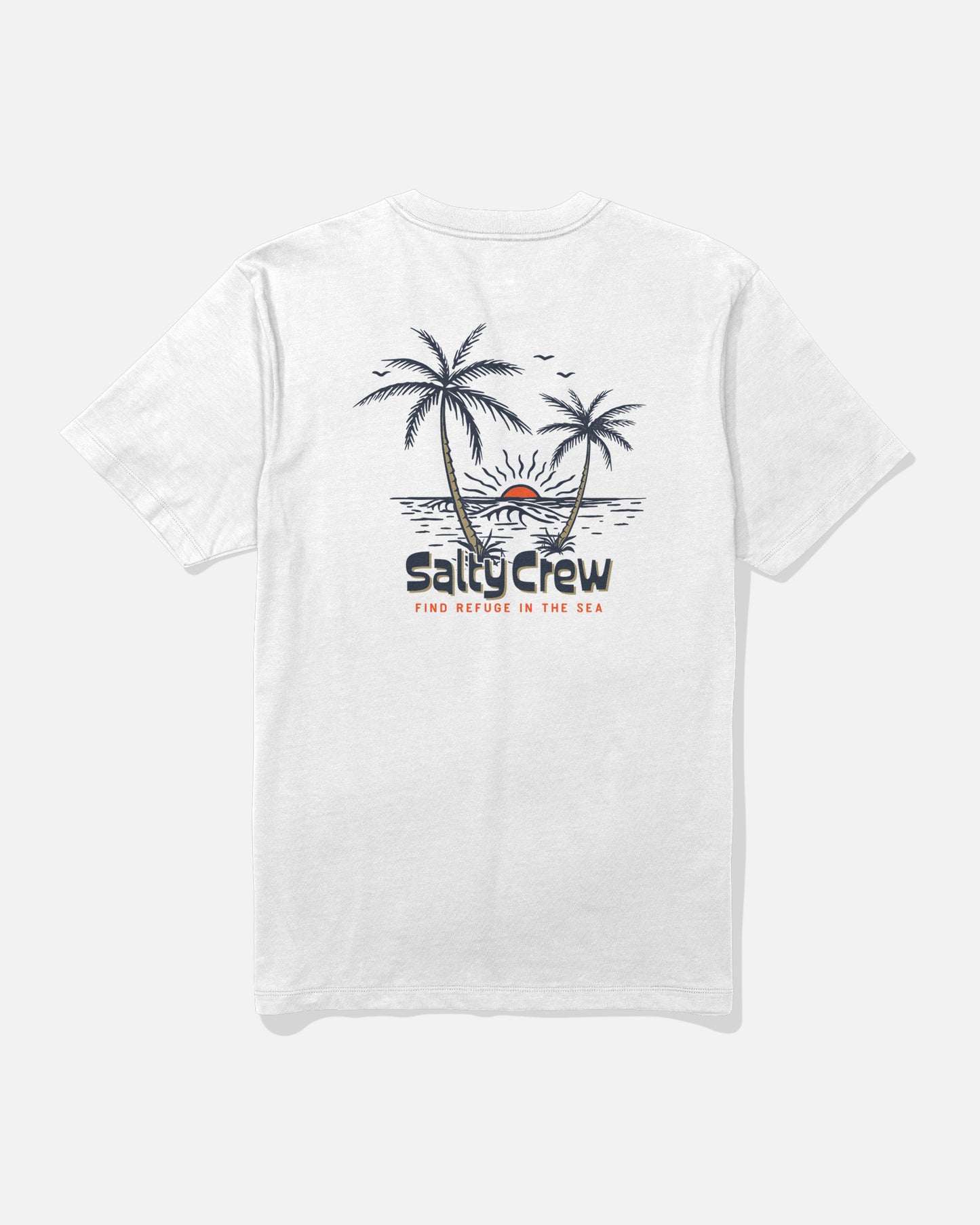 Back view of the Viewpoint Tee - White. 