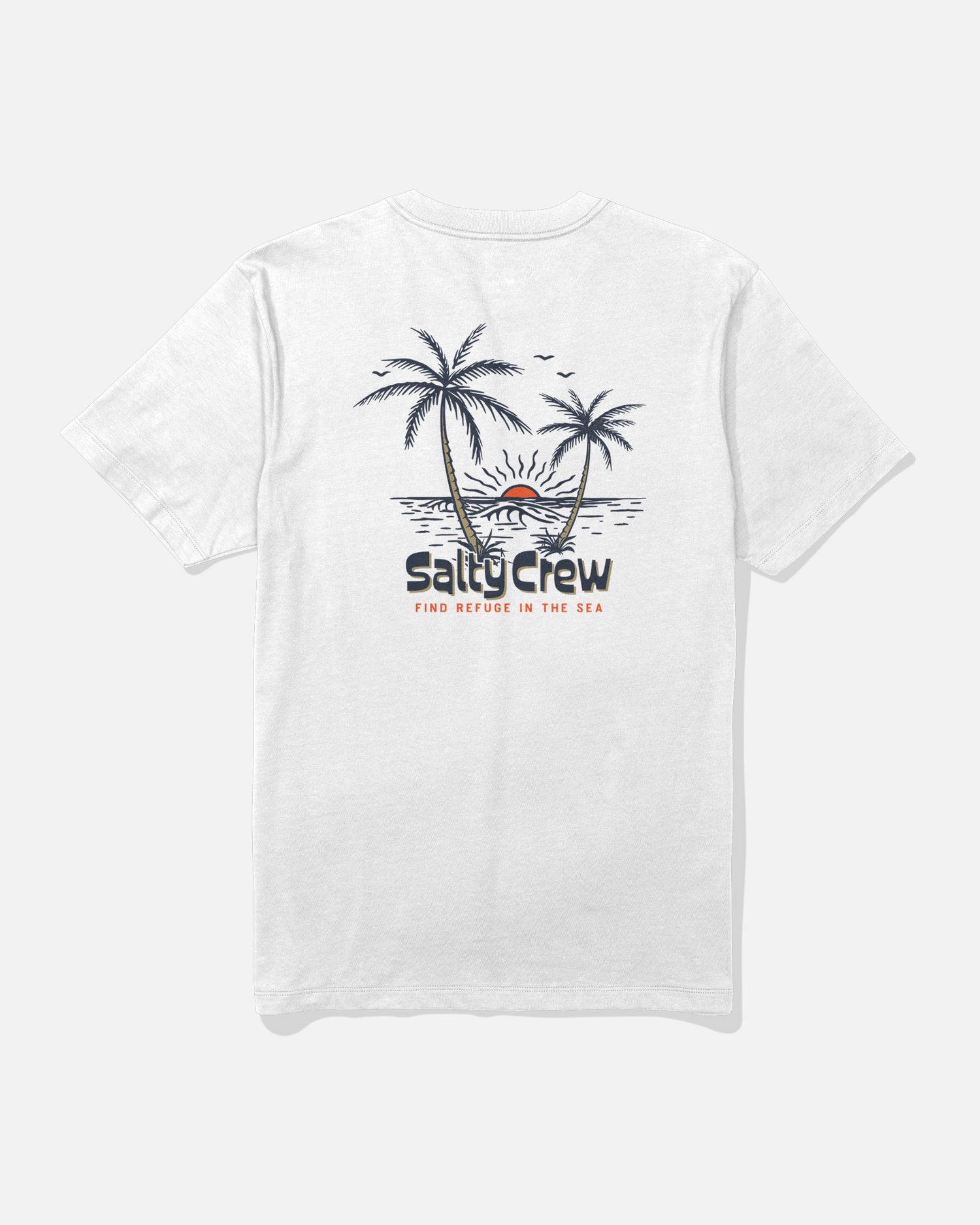 Back view of the Viewpoint Tee - White. 