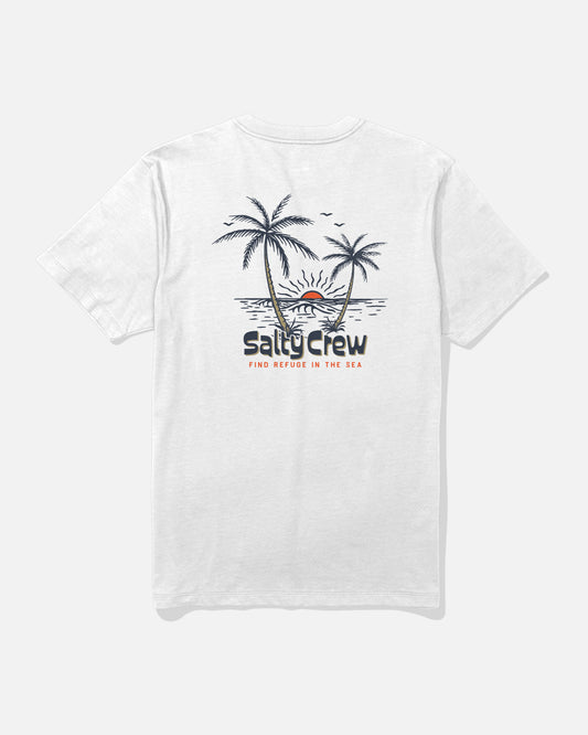 Back view of the Viewpoint Tee - White. 