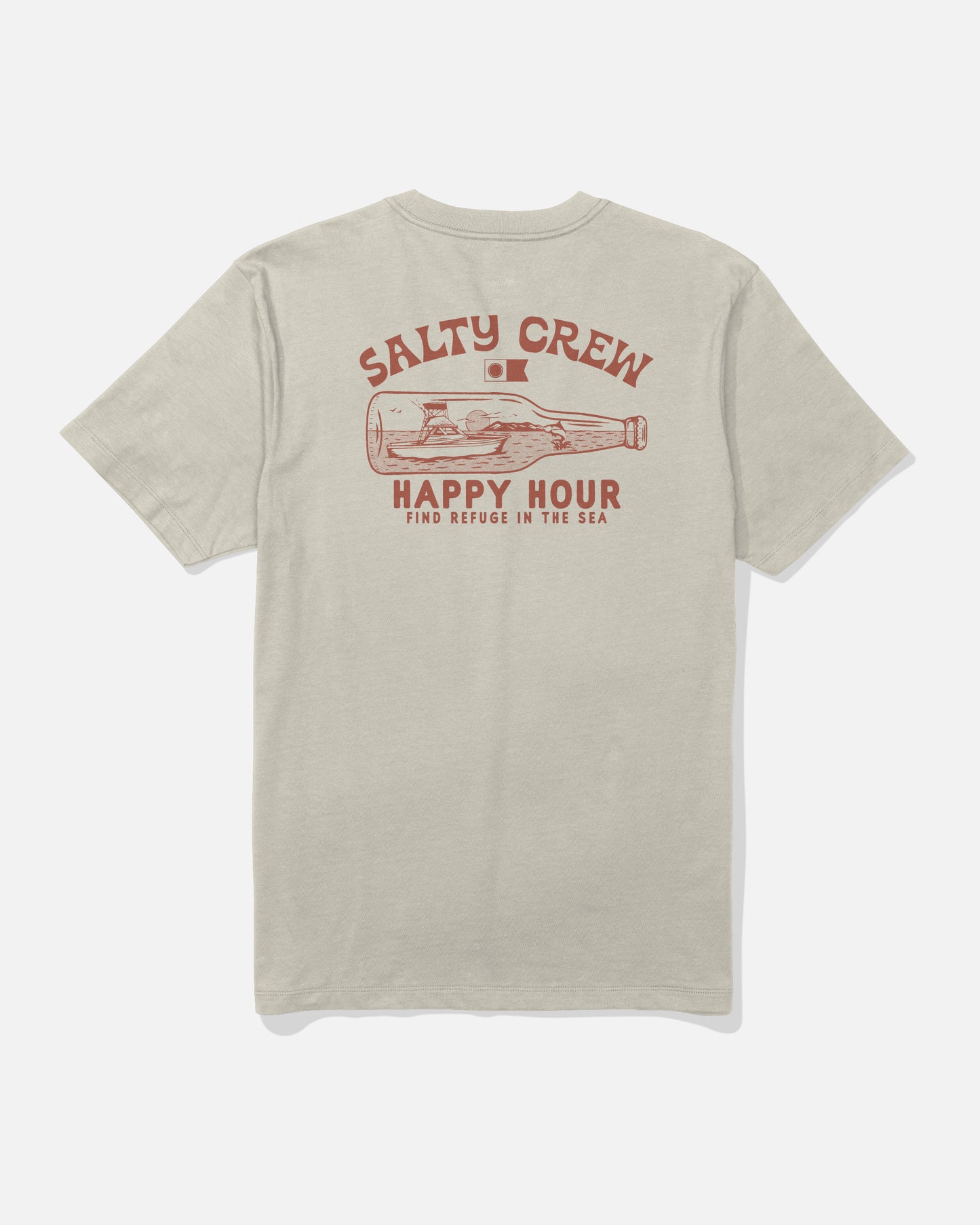 back view of Bottle Rocket Tee - Bone