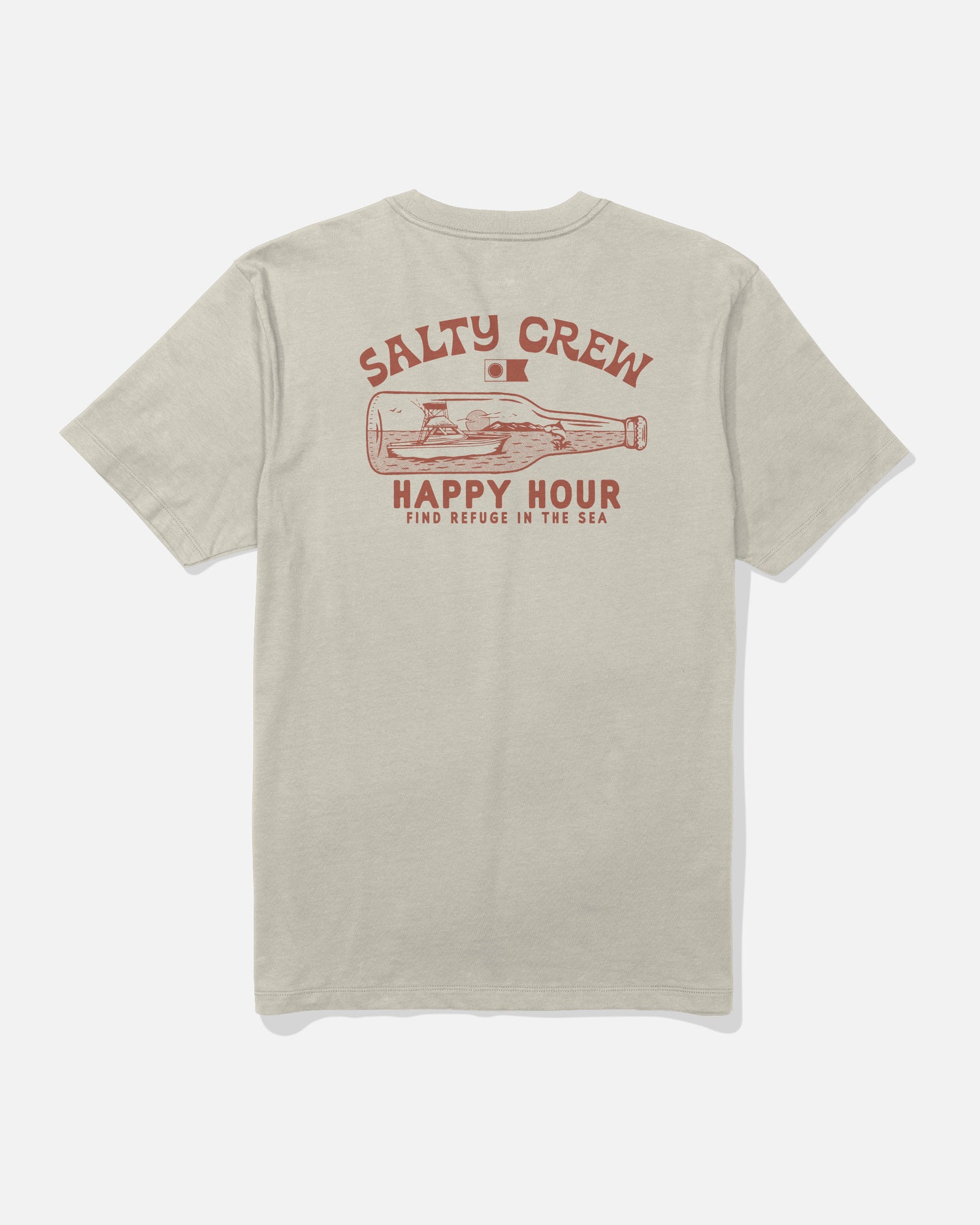 back view of Bottle Rocket Tee - Bone