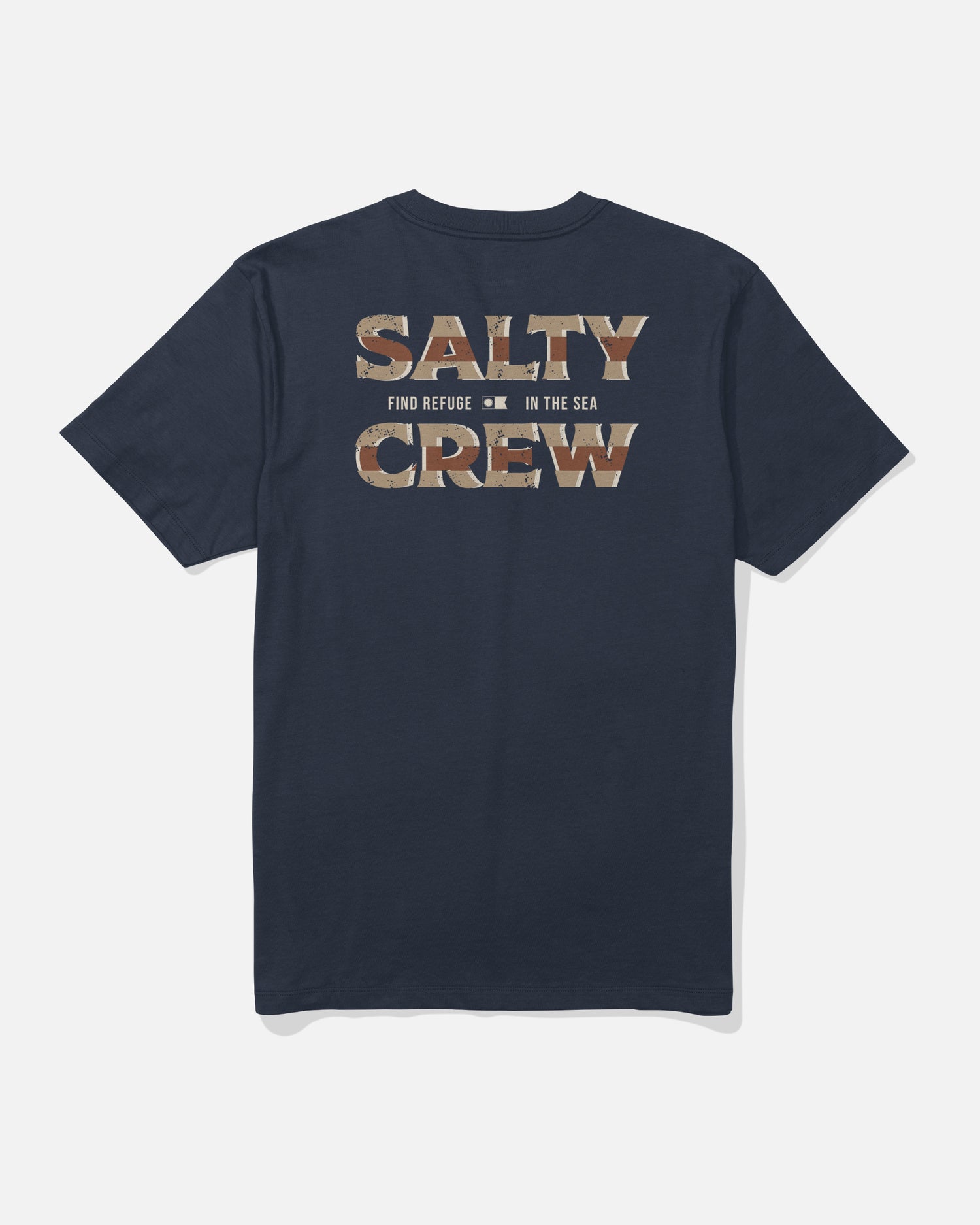 back view of Offset Tee - Navy