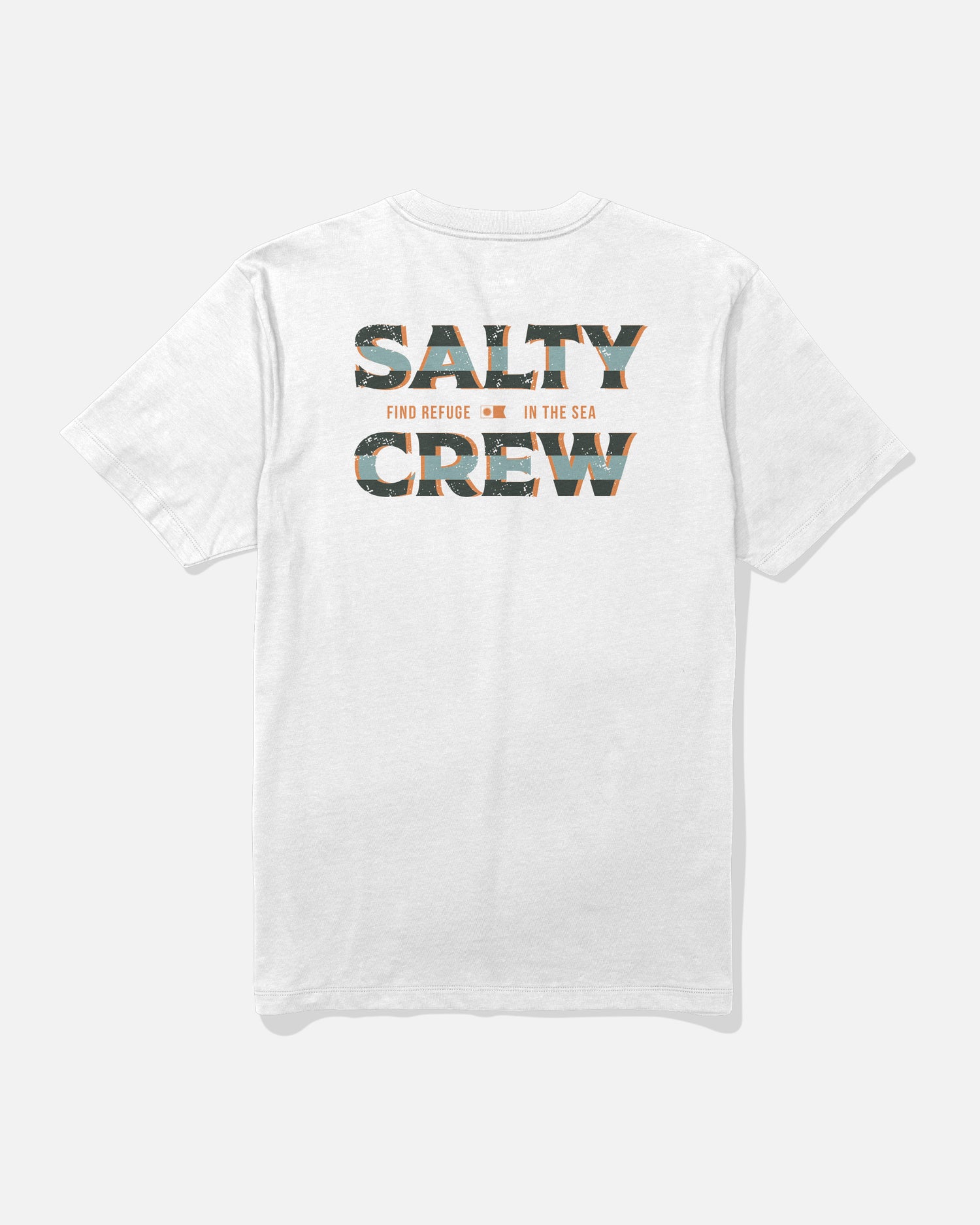 back view of Offset Tee - White