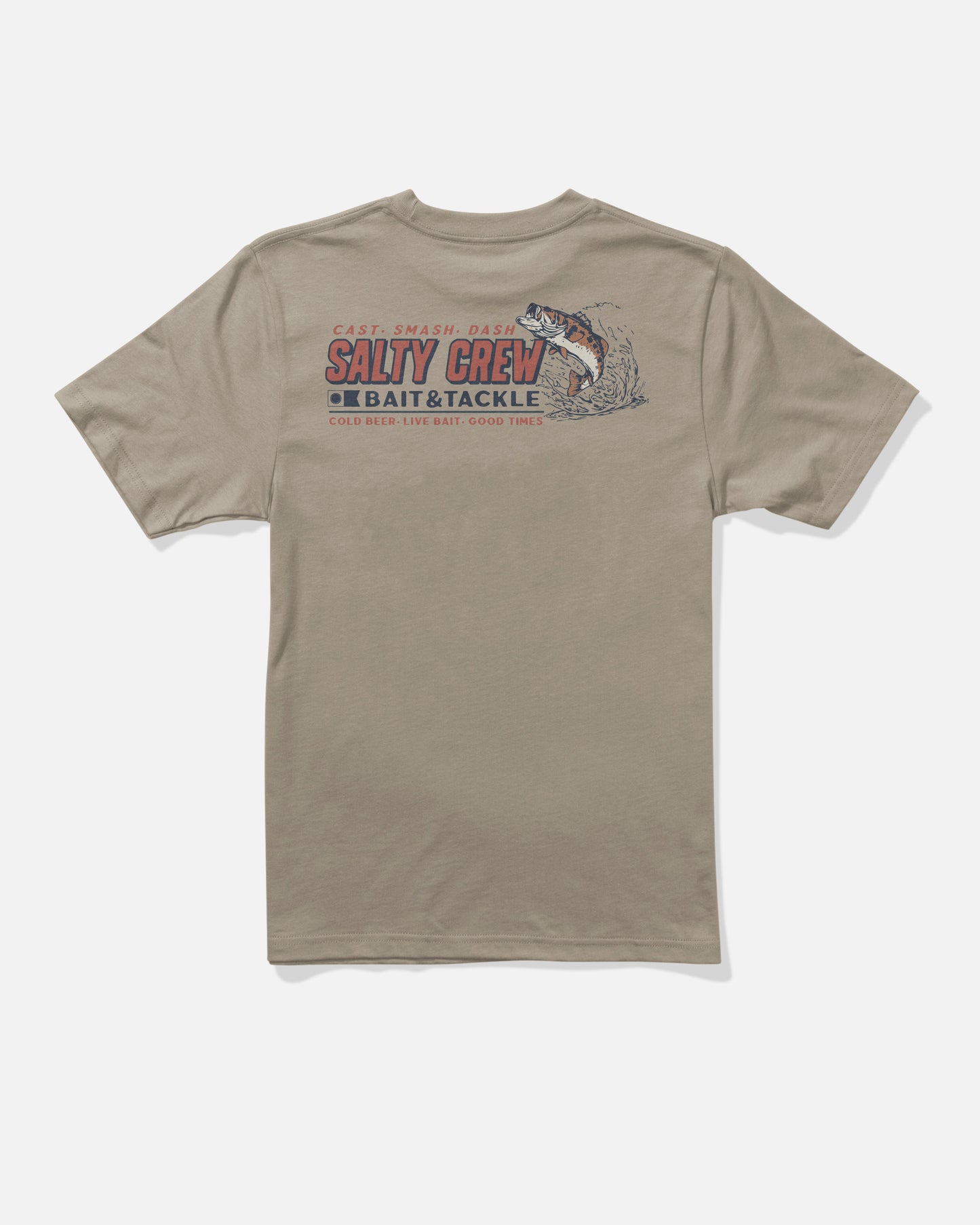 Back view of the Live Bait Boys Tee - Twig. 