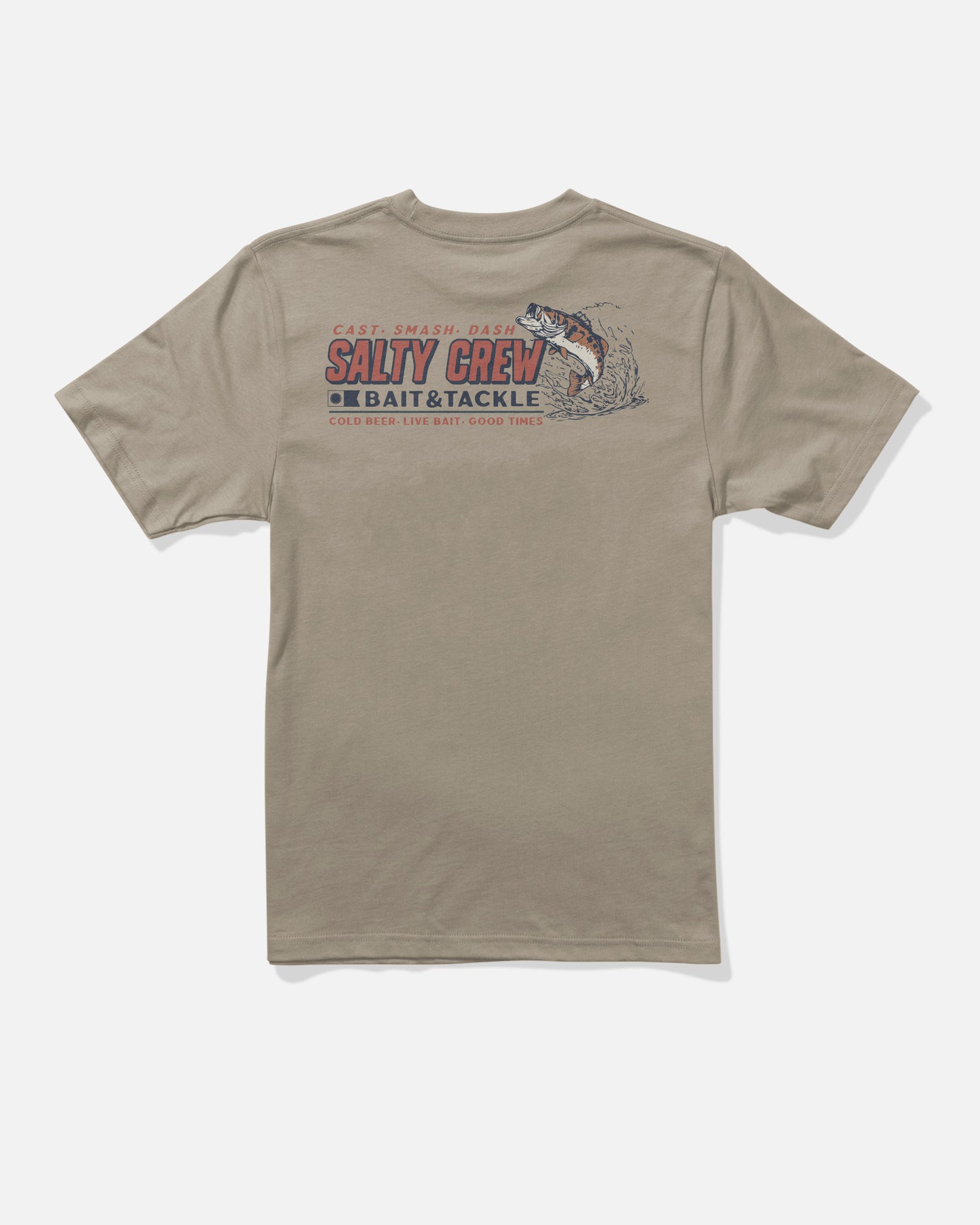 Back view of the Live Bait Boys Tee - Twig. 