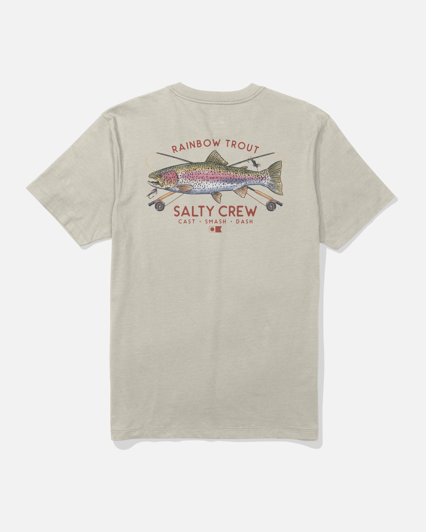 Back view of the Trout Mount Tee - Bone. 