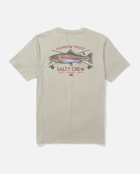 Back view of the Trout Mount Tee - Bone. 