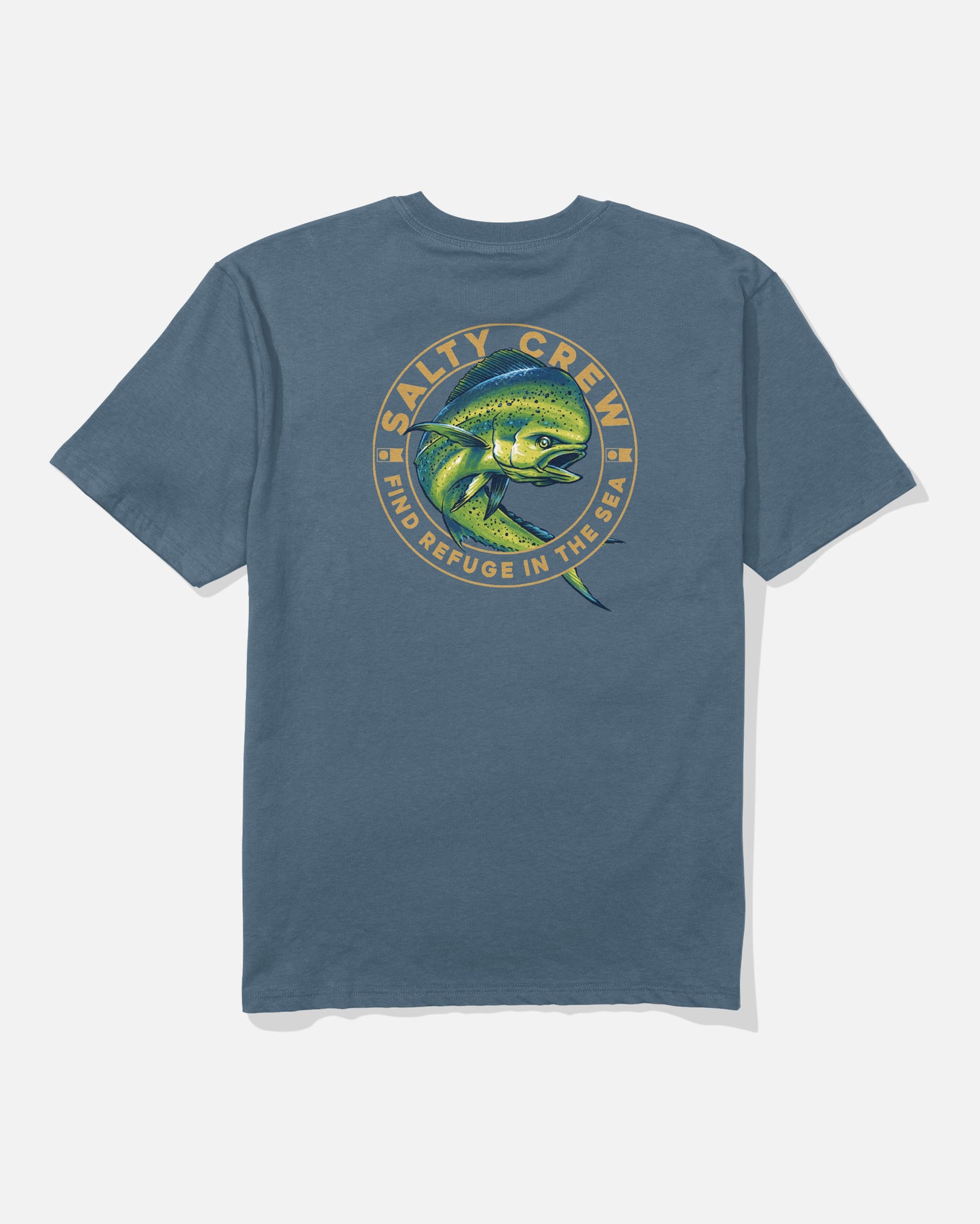 Back view of the Mahi Club Classic Tee - Slate. 