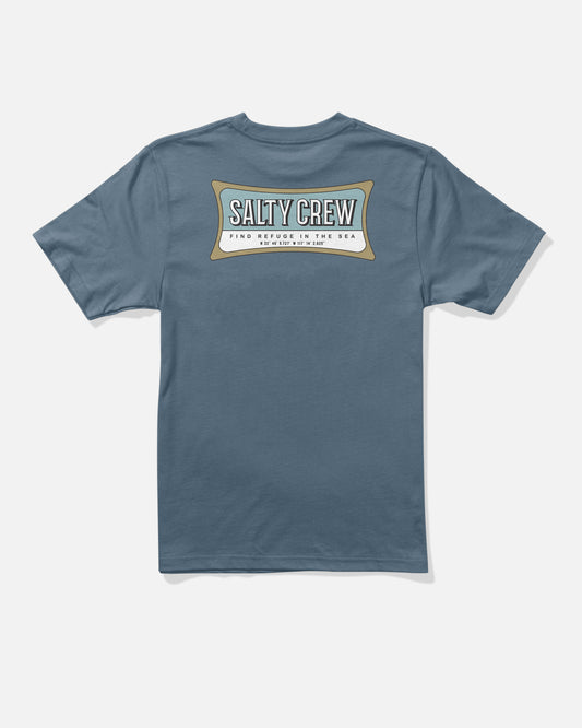 Back view of the Essential Boys Tee - Slate. 