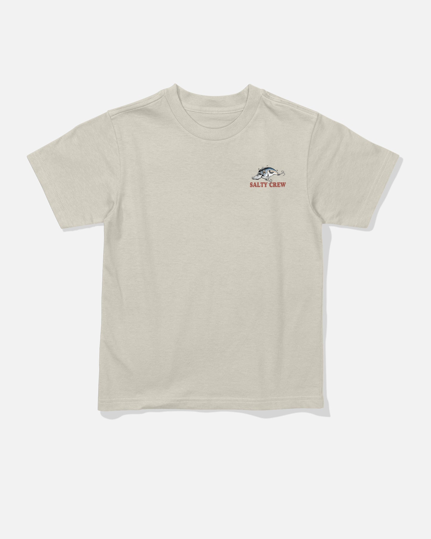 Front view of the Cast Life Toddler Tee - Bone. 