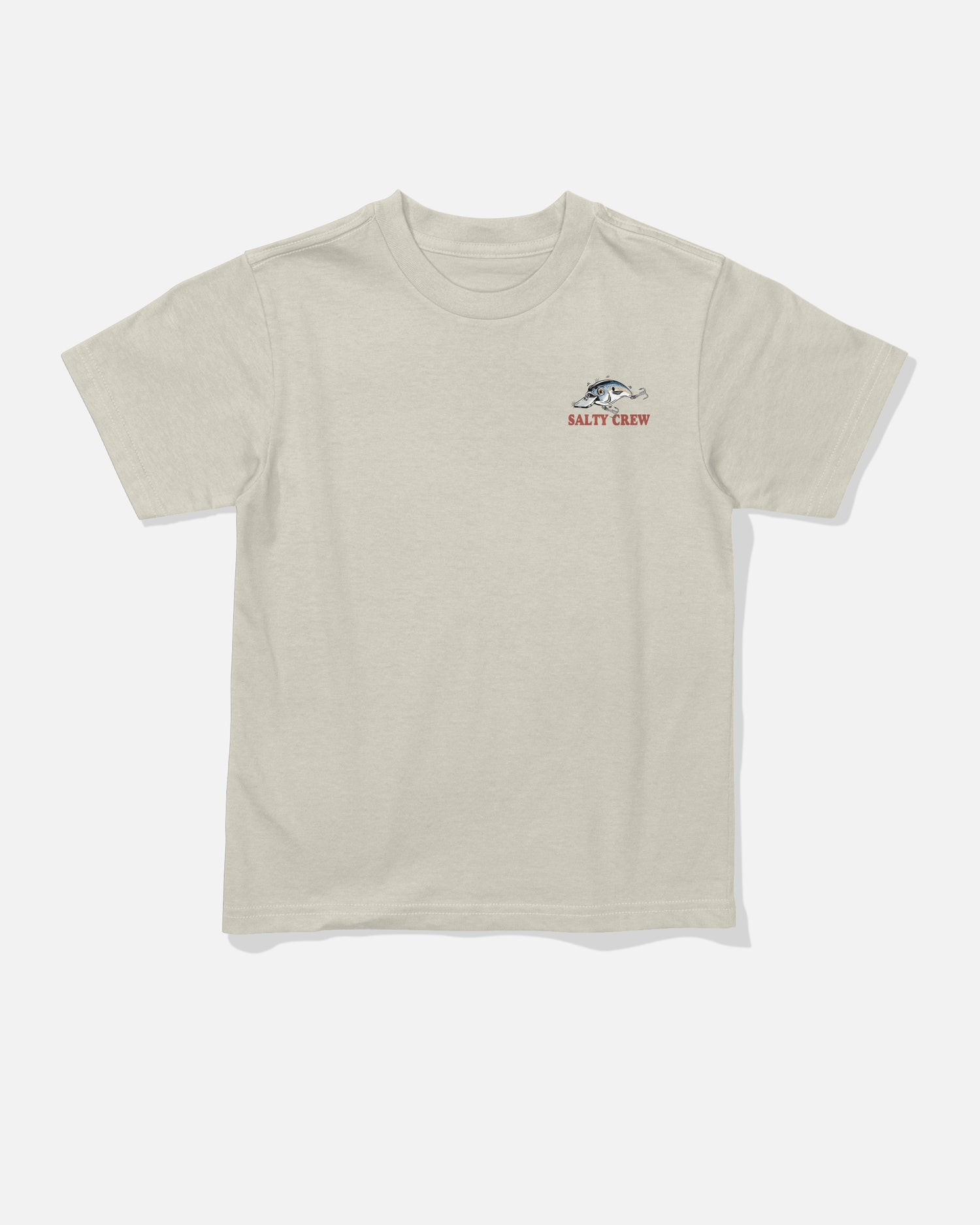Front view of the Cast Life Toddler Tee - Bone. 