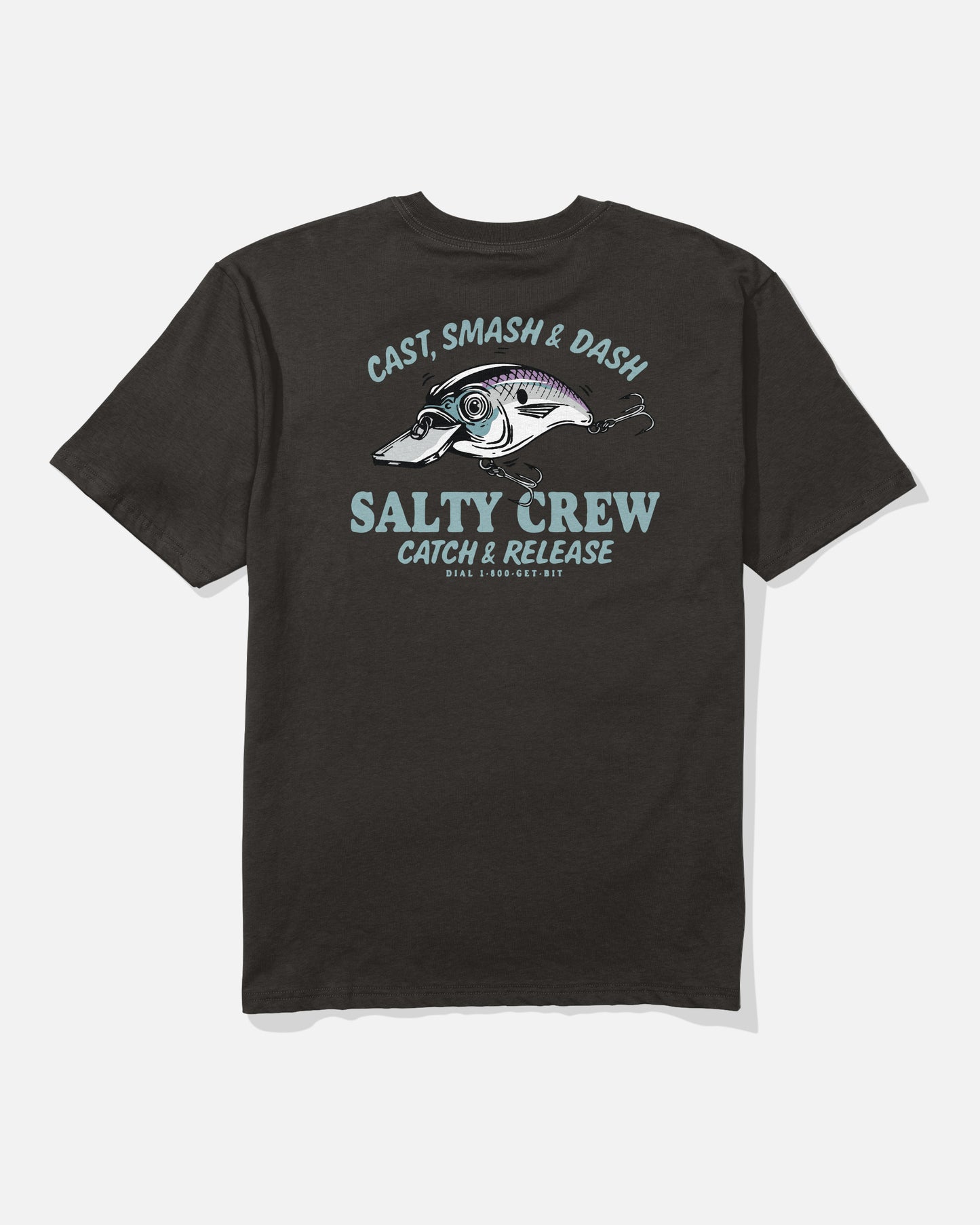 Back view of the Cast Life Classic Tee - Black. 