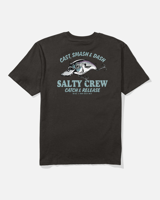 Back view of the Cast Life Classic Tee - Black. 