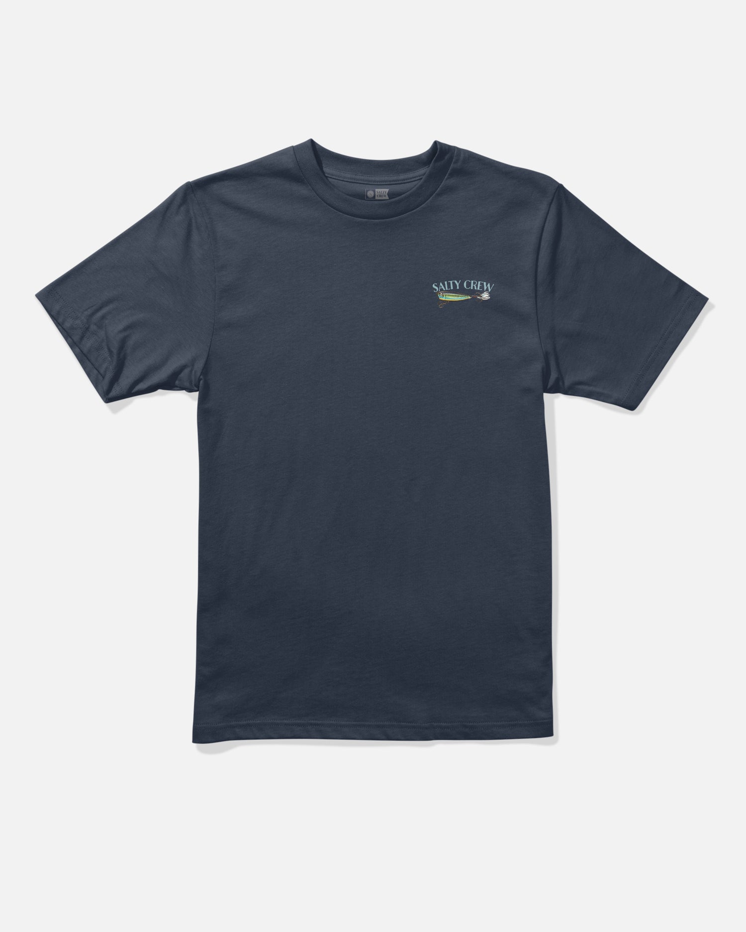 Front view of the Lure Gear Boys Tee - Navy. 